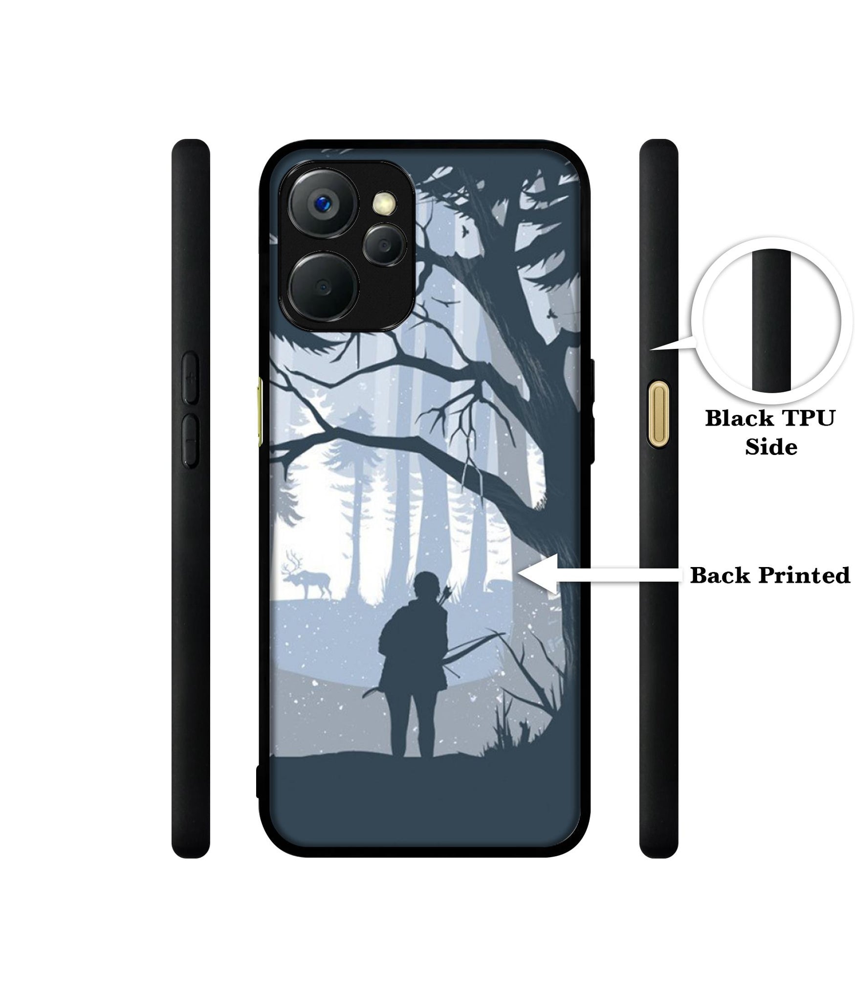 Hunter Design Designer 2D Printed Back Case Cover for Realme 9i 5G