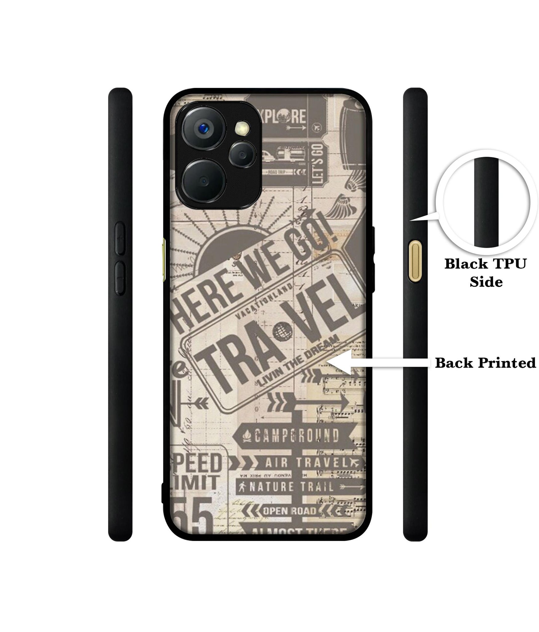 Travel Design Designer 2D Printed Back Case Cover for Realme 9i 5G