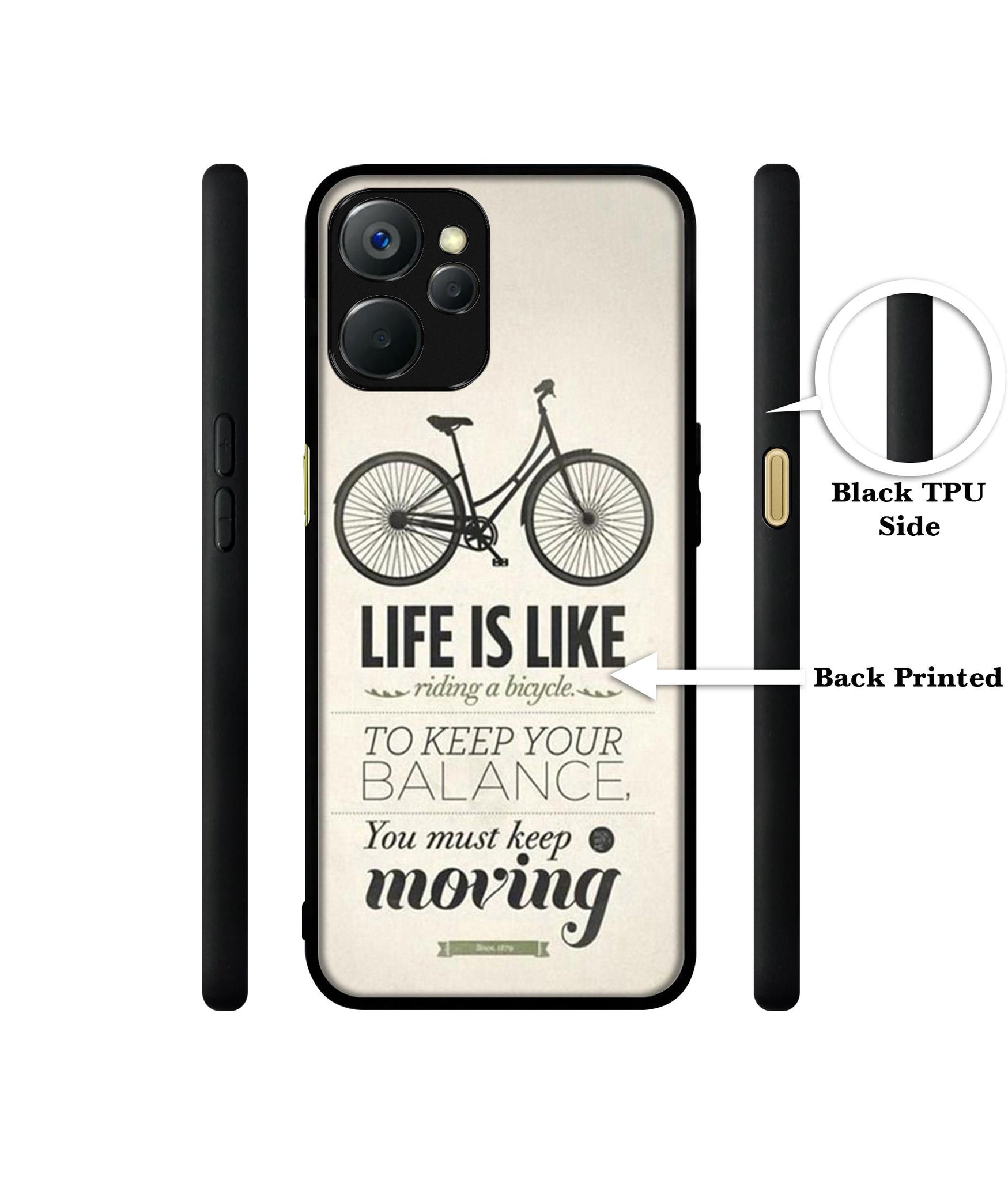 Life is Like Moving Design Designer 2D Printed Back Case Cover for Realme 9i 5G