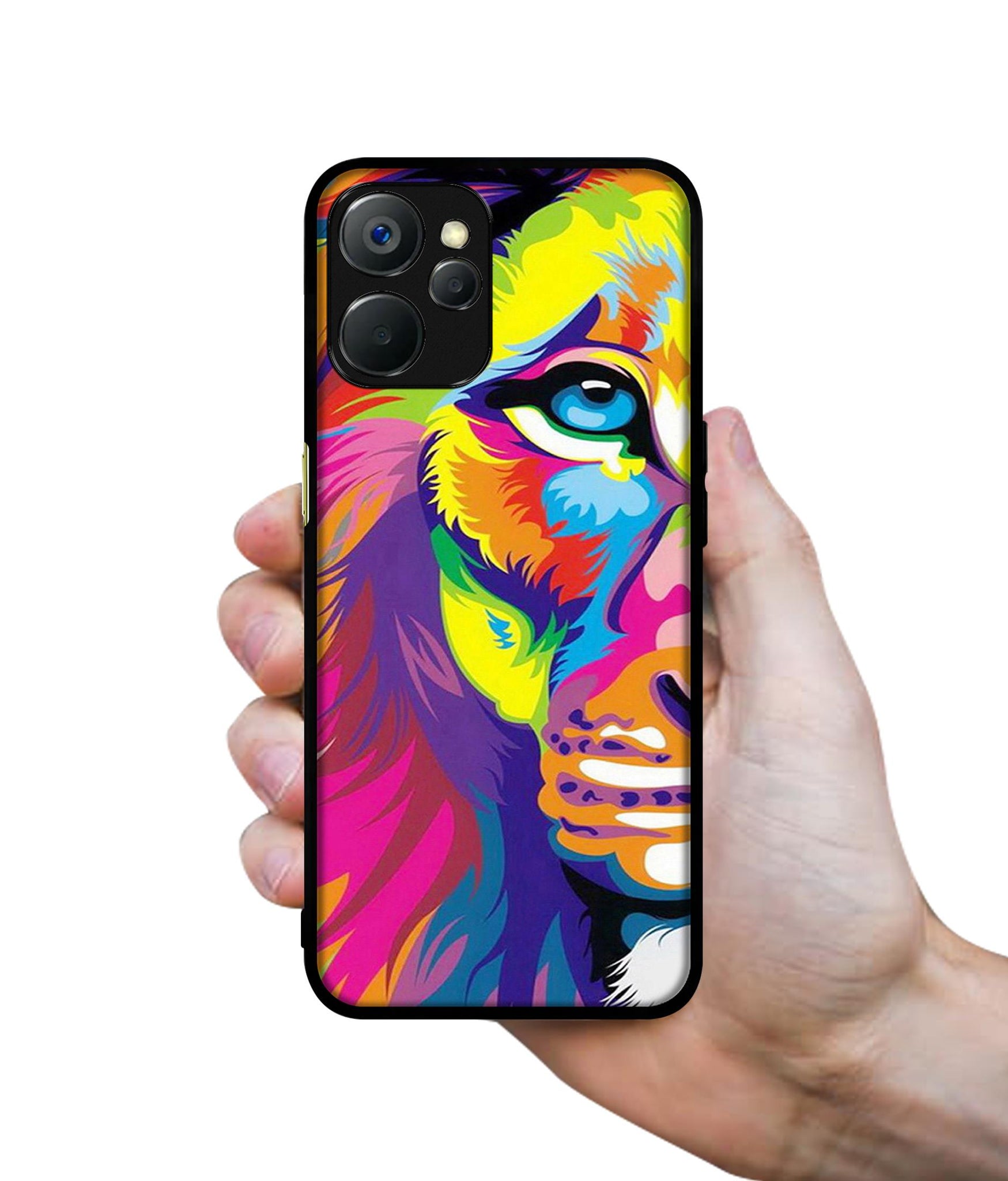 Lion Design Designer 2D Printed Back Case Cover for Realme 9i 5G