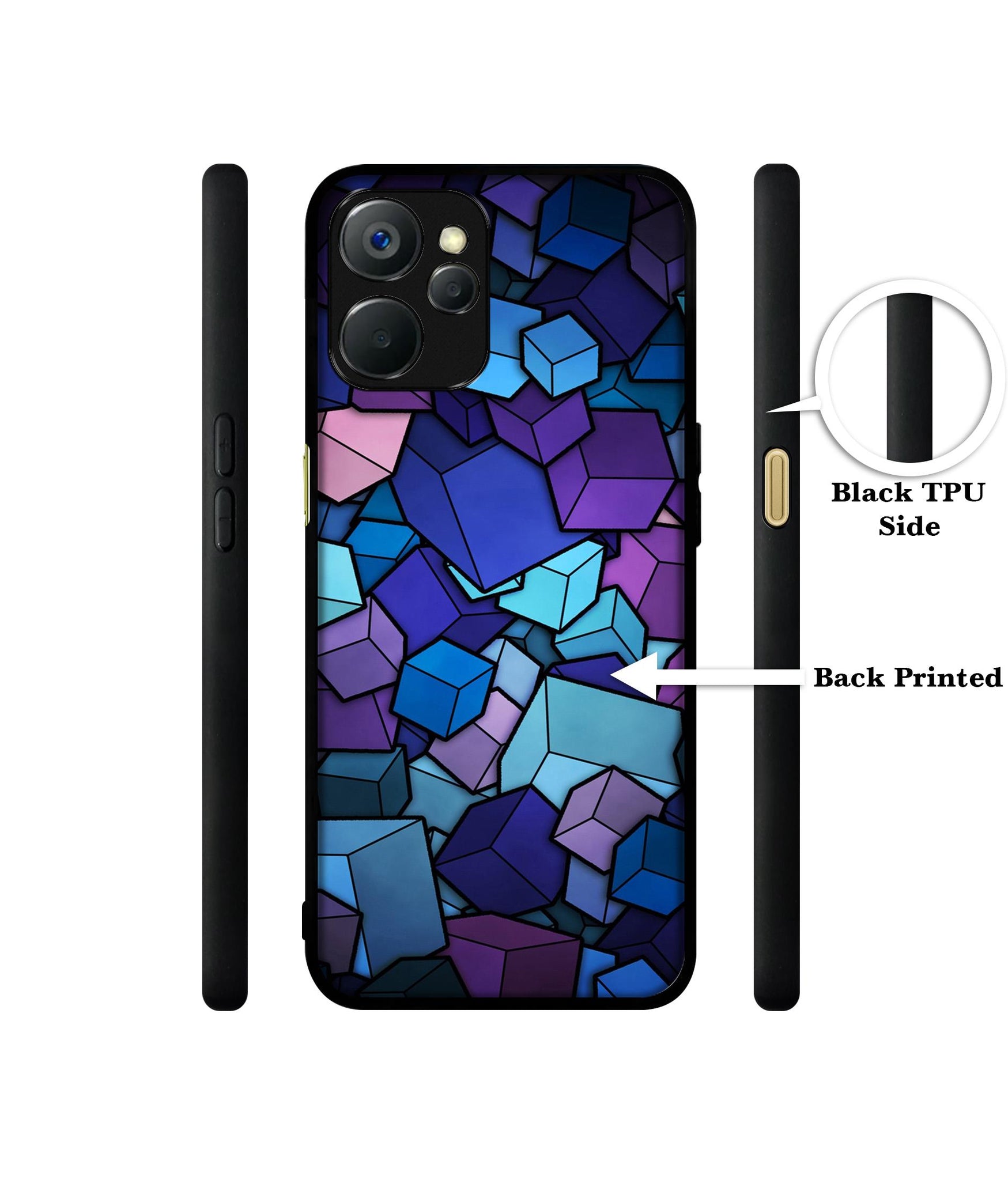 Color Box Design Designer 2D Printed Back Case Cover for Realme 9i 5G