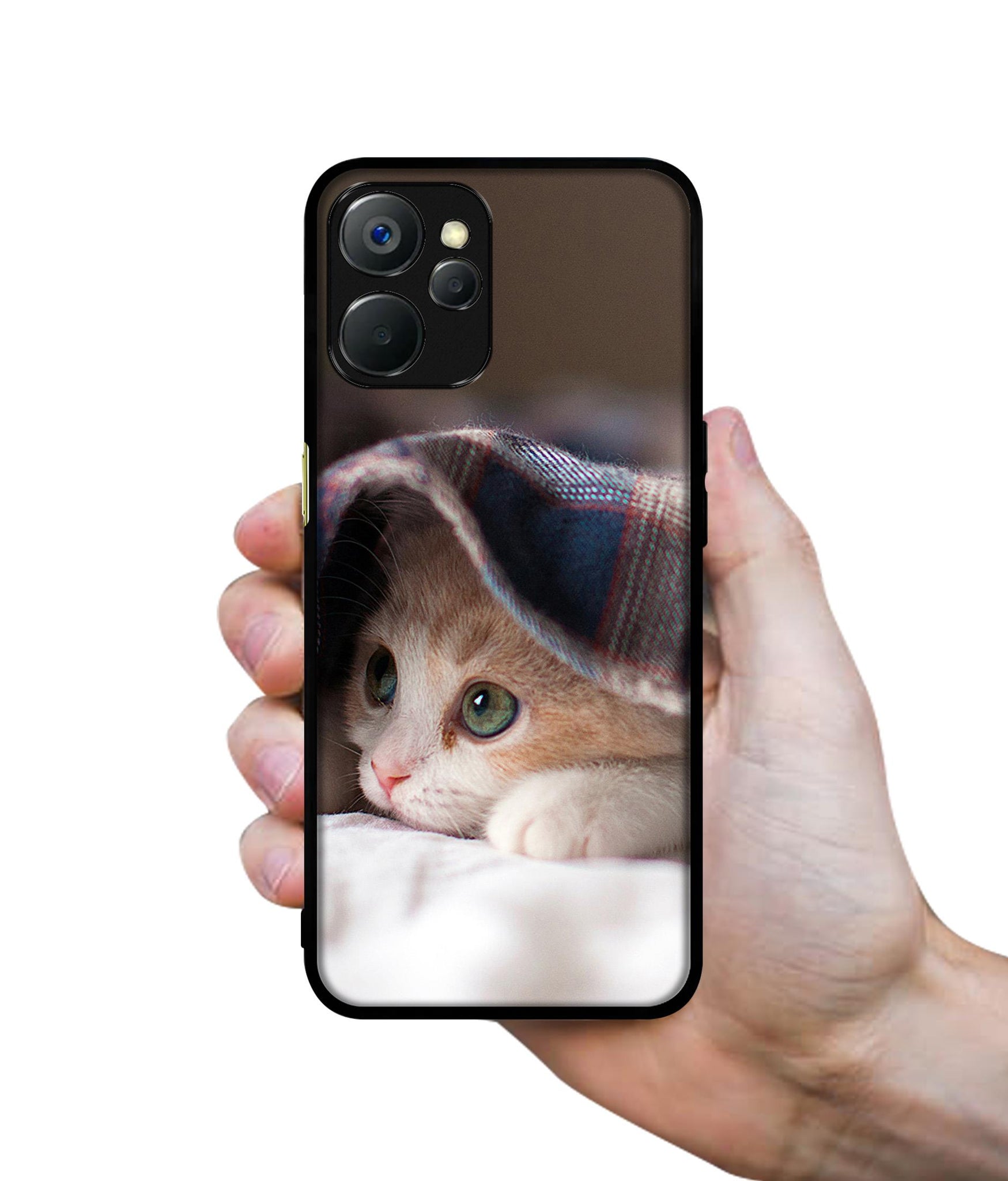 Sleepy Kitten Design Designer 2D Printed Back Case Cover for Realme 9i 5G