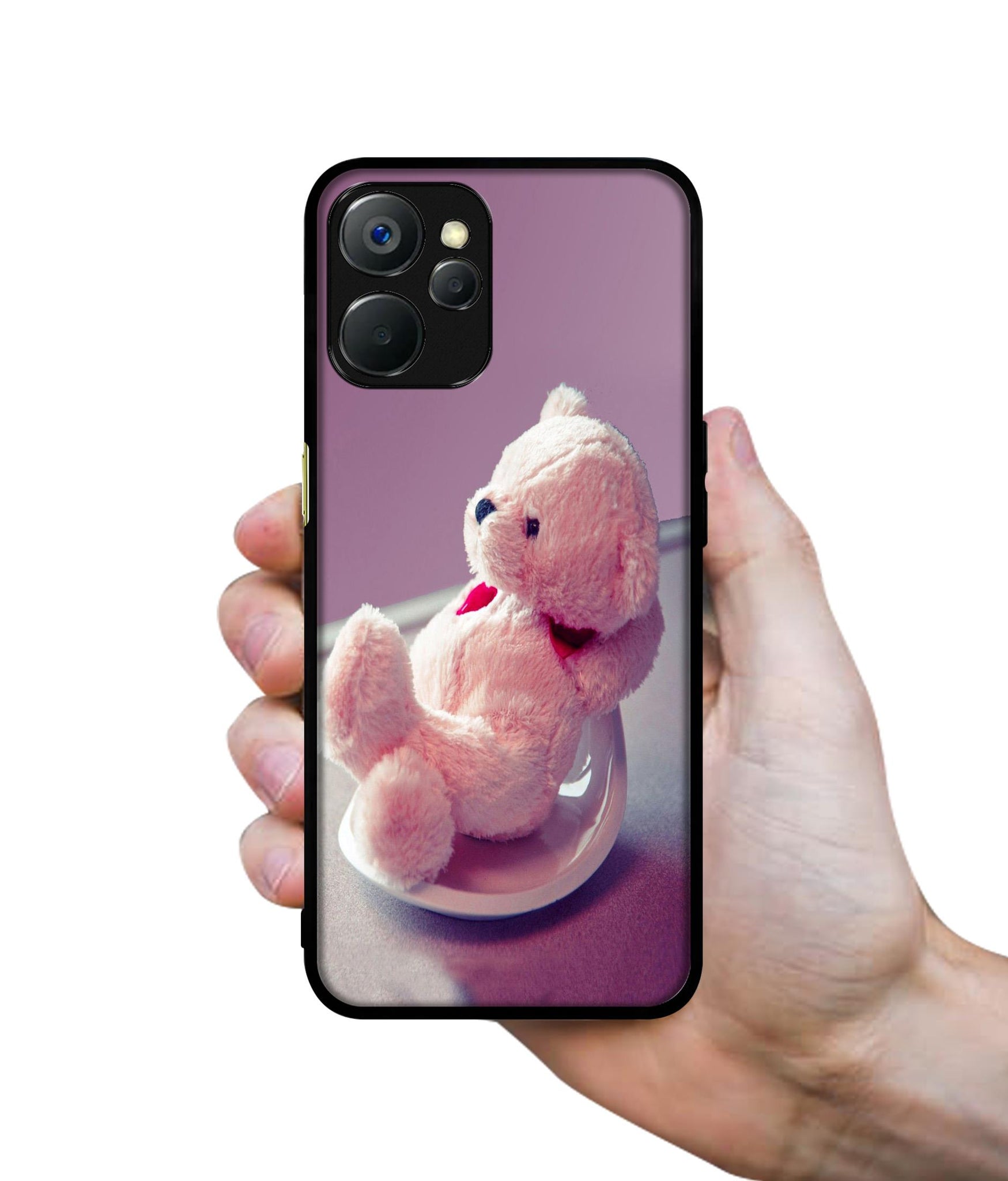 Cute Teddy Bear Design Designer 2D Printed Back Case Cover for Realme 9i 5G