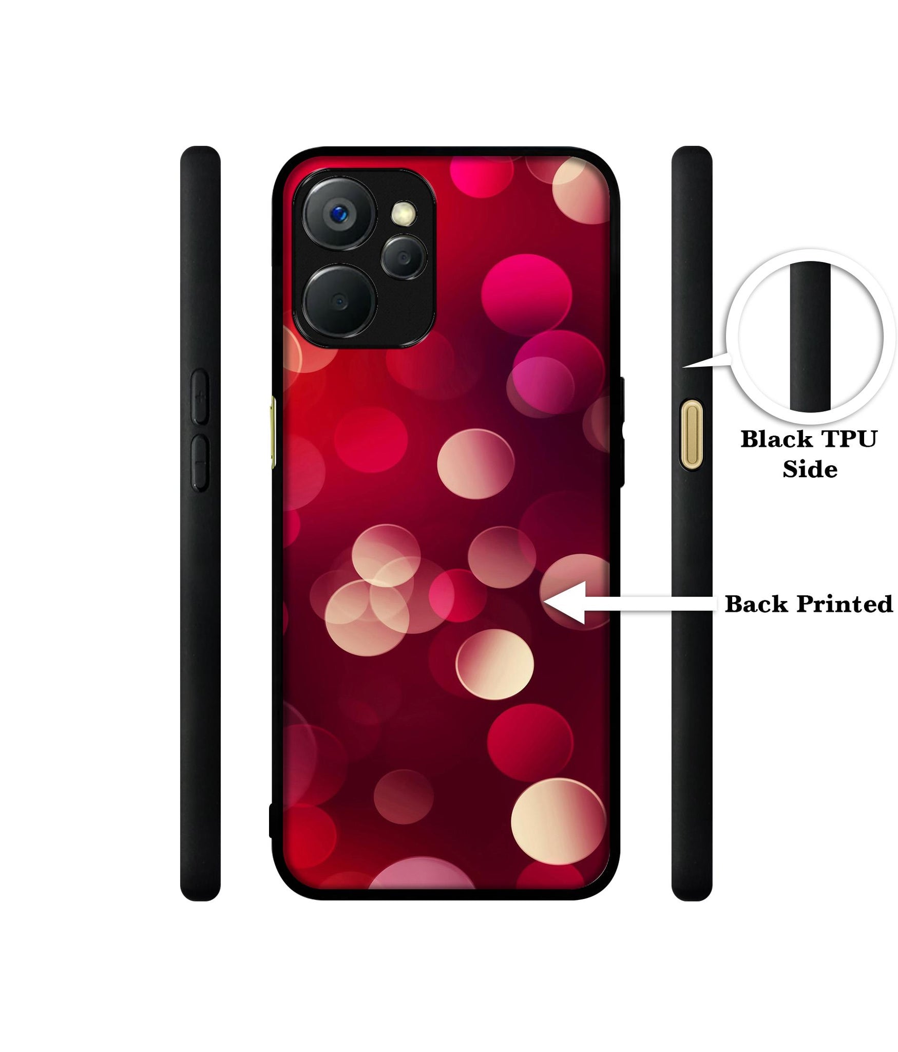 3D Circles Design Designer 2D Printed Back Case Cover for Realme 9i 5G