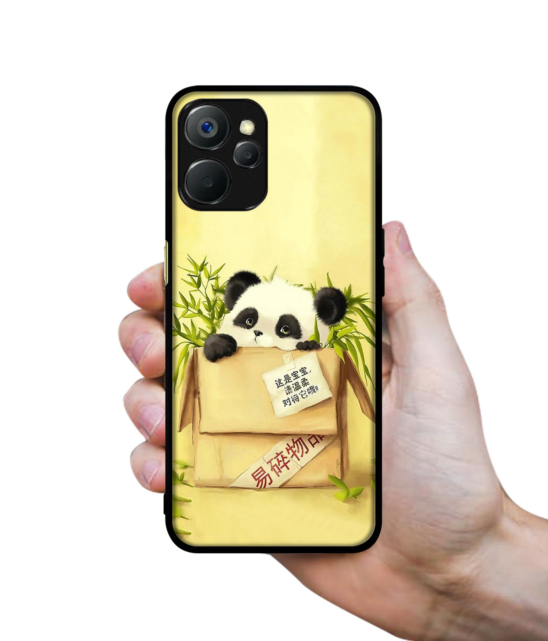 Panda In Box Design Designer 2D Printed Back Case Cover for Realme 9i 5G