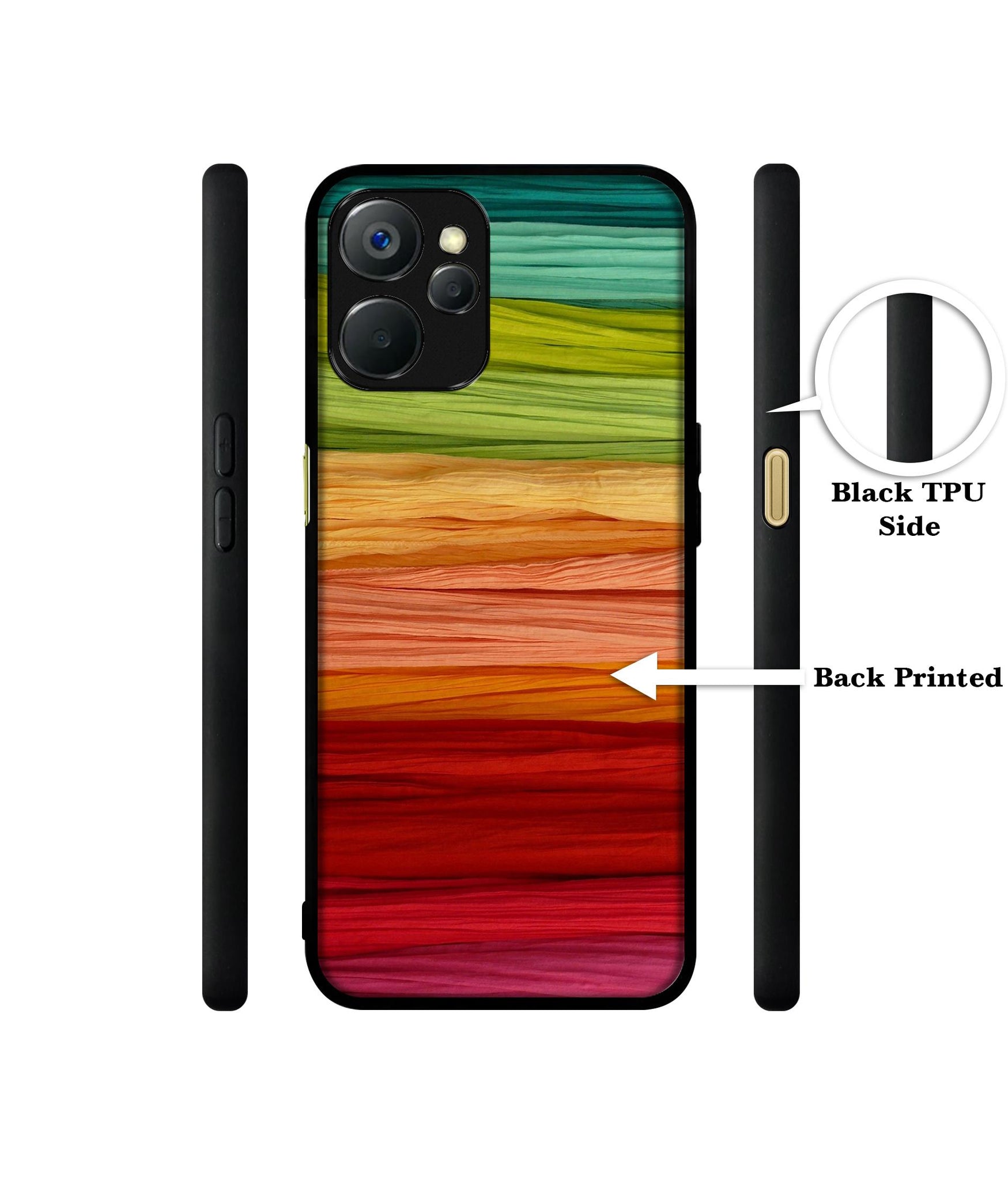 Colorful Thread Design Designer 2D Printed Back Case Cover for Realme 9i 5G
