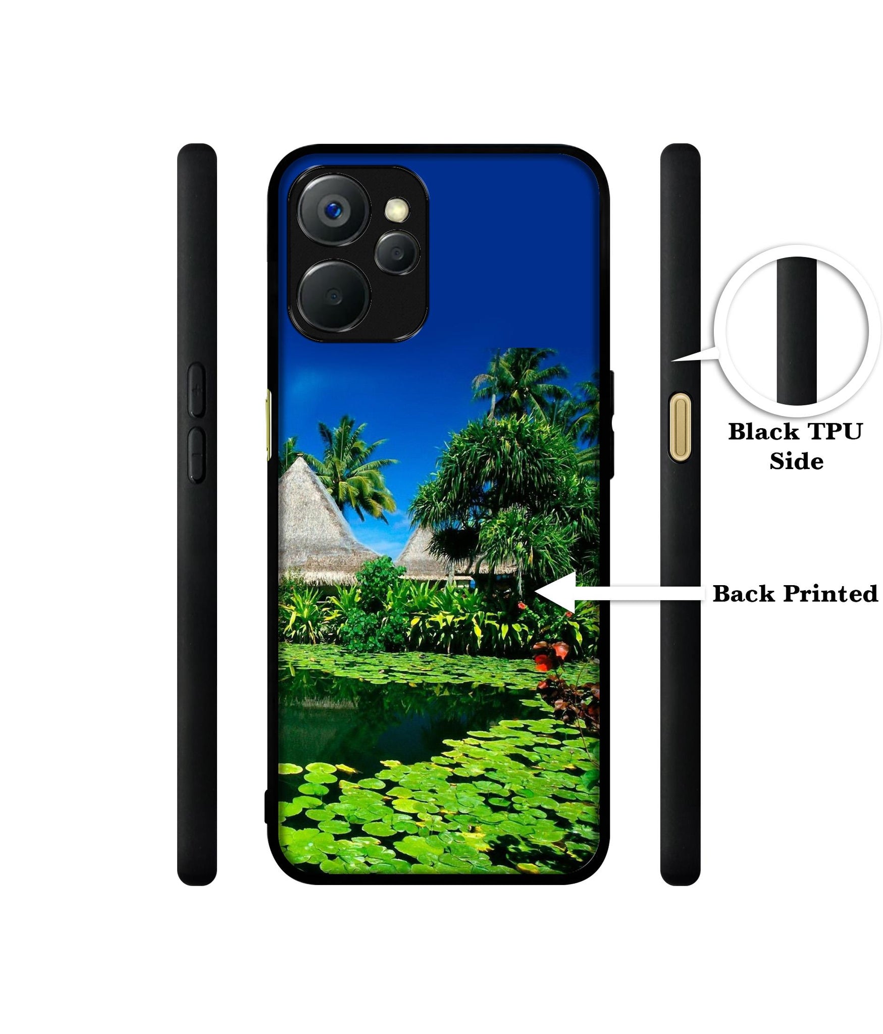 Tropics Water Design Designer 2D Printed Back Case Cover for Realme 9i 5G