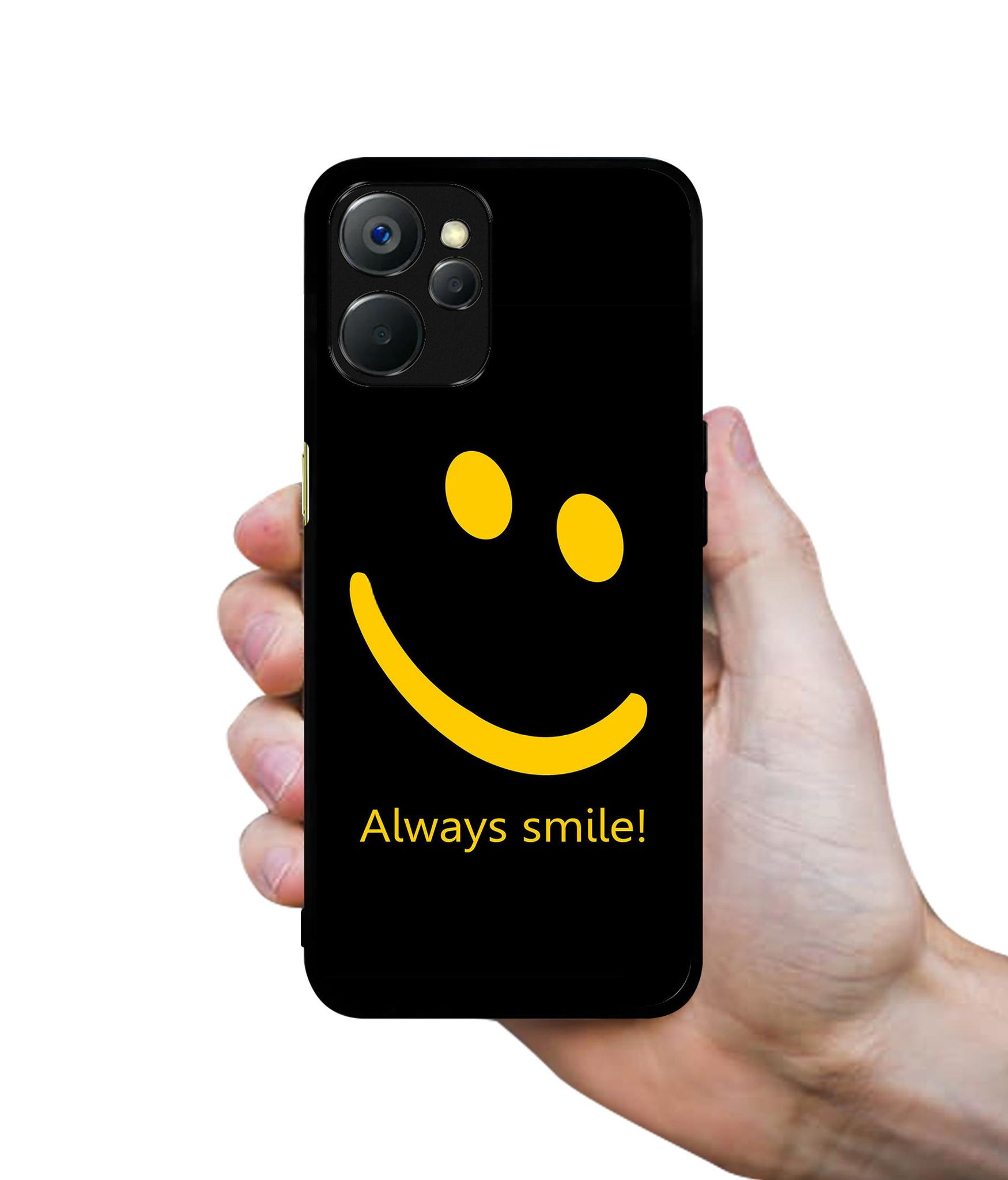 Always Smile Quote Design Designer 2D Printed Back Case Cover for Realme 9i 5G