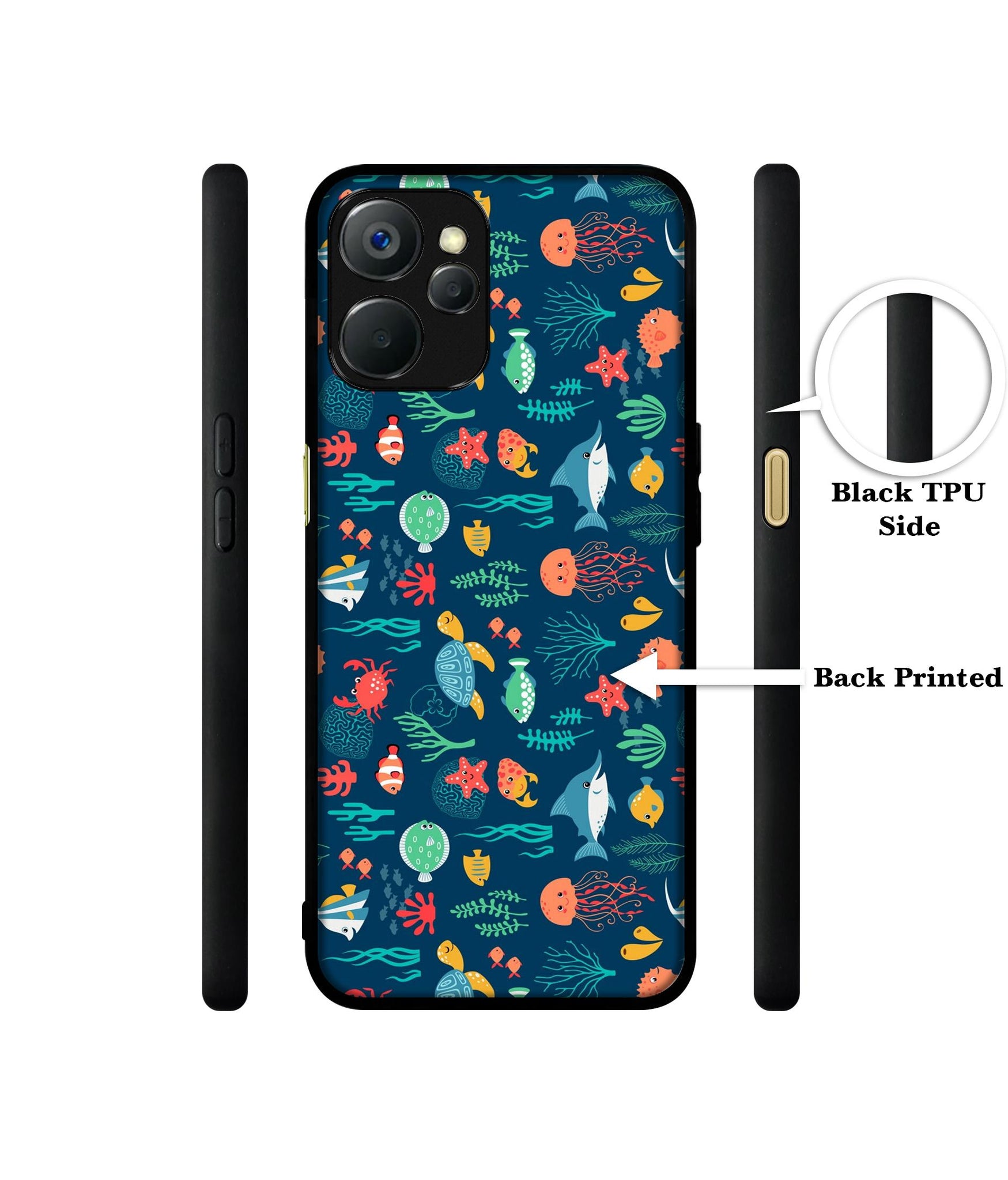 Aquarium Texture Design Designer 2D Printed Back Case Cover for Realme 9i 5G