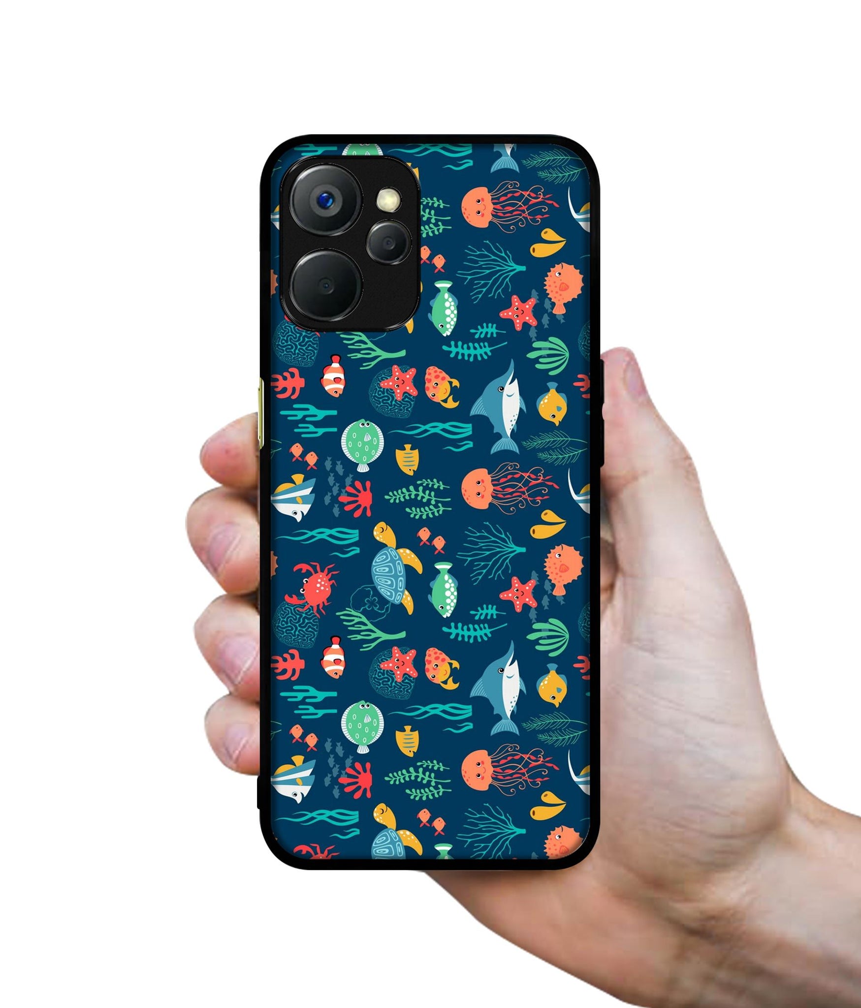 Aquarium Texture Design Designer 2D Printed Back Case Cover for Realme 9i 5G