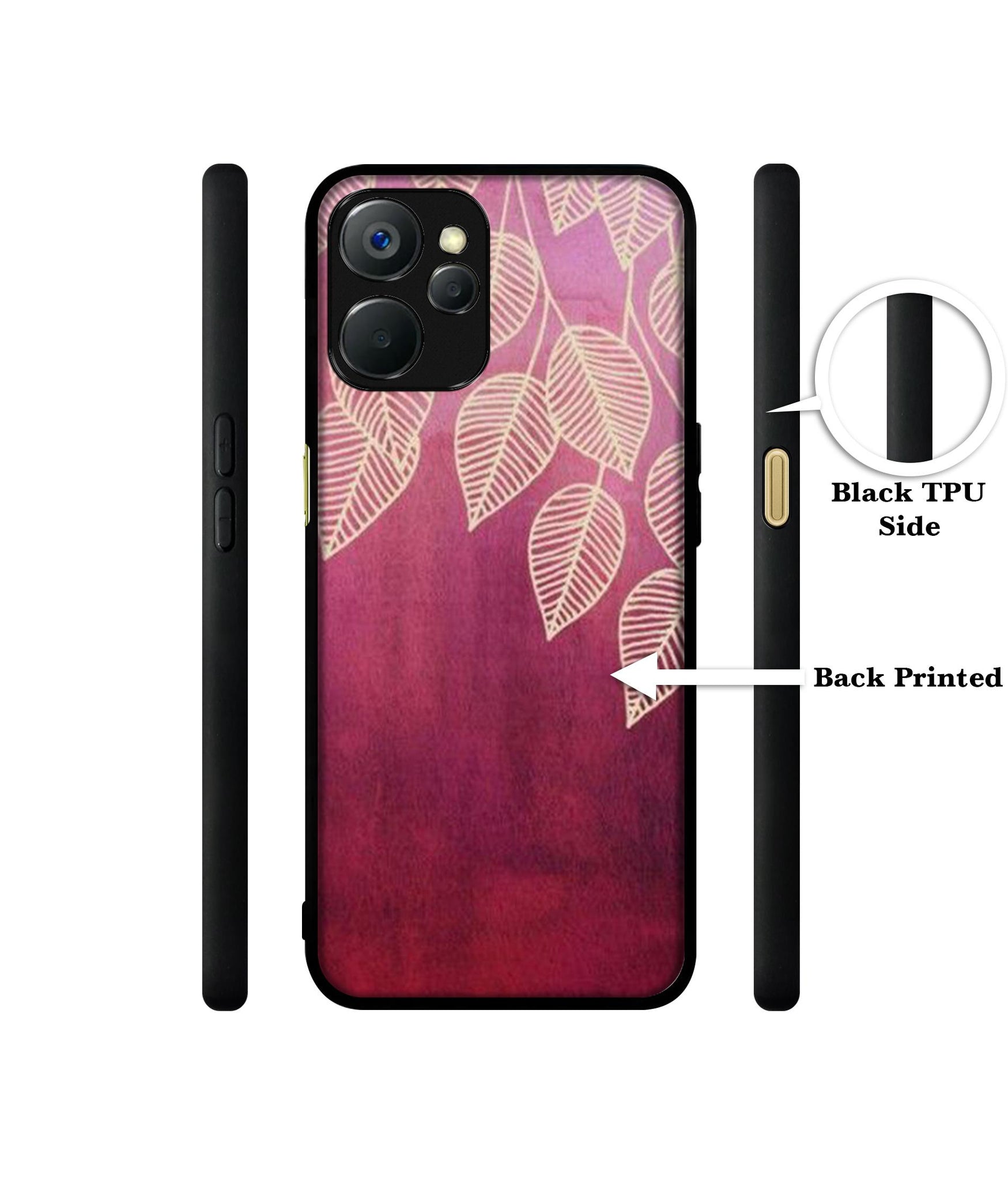 Leaf Pattern Design Designer 2D Printed Back Case Cover for Realme 9i 5G