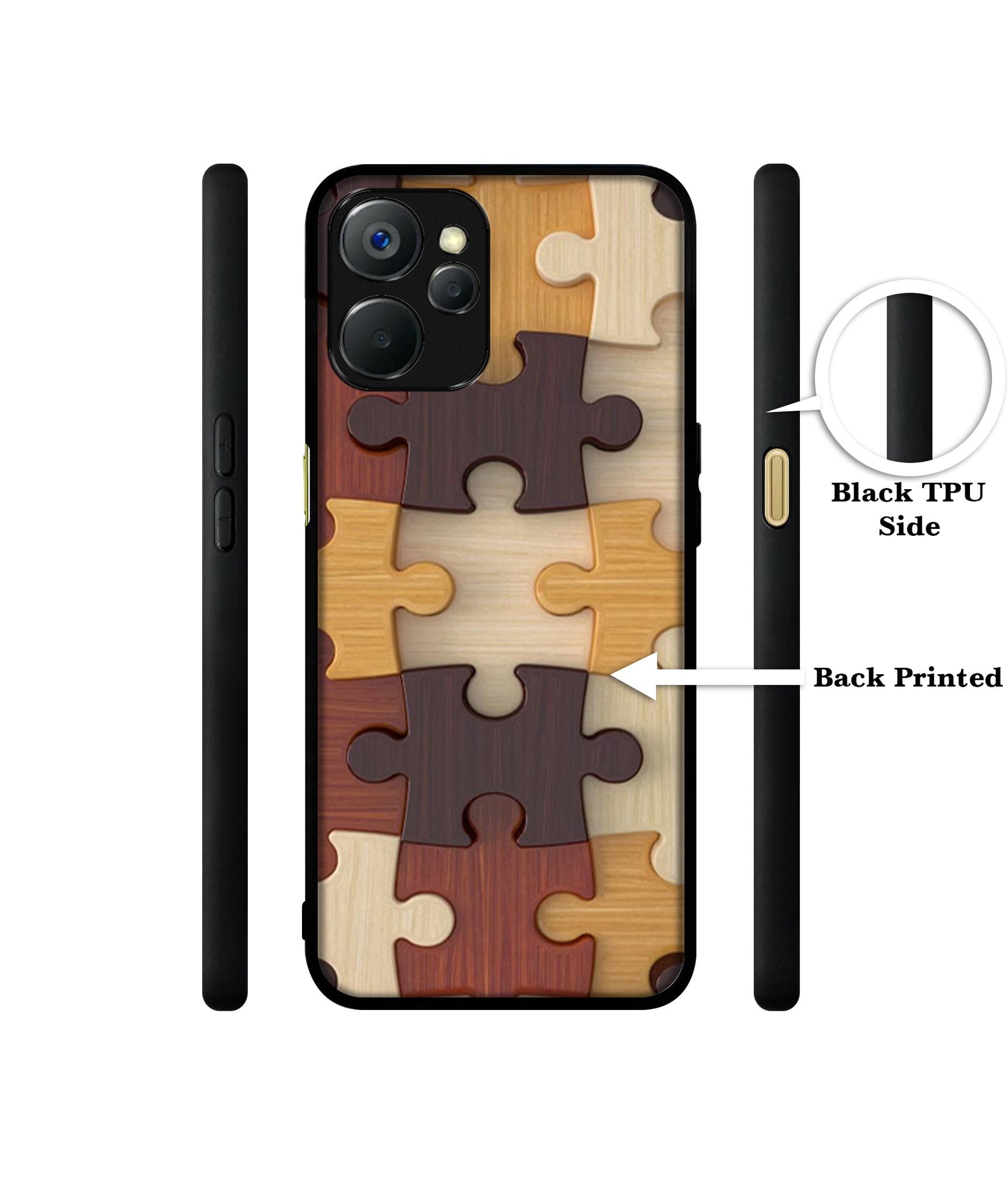 Puzzle Pattern Design Designer 2D Printed Back Case Cover for Realme 9i 5G