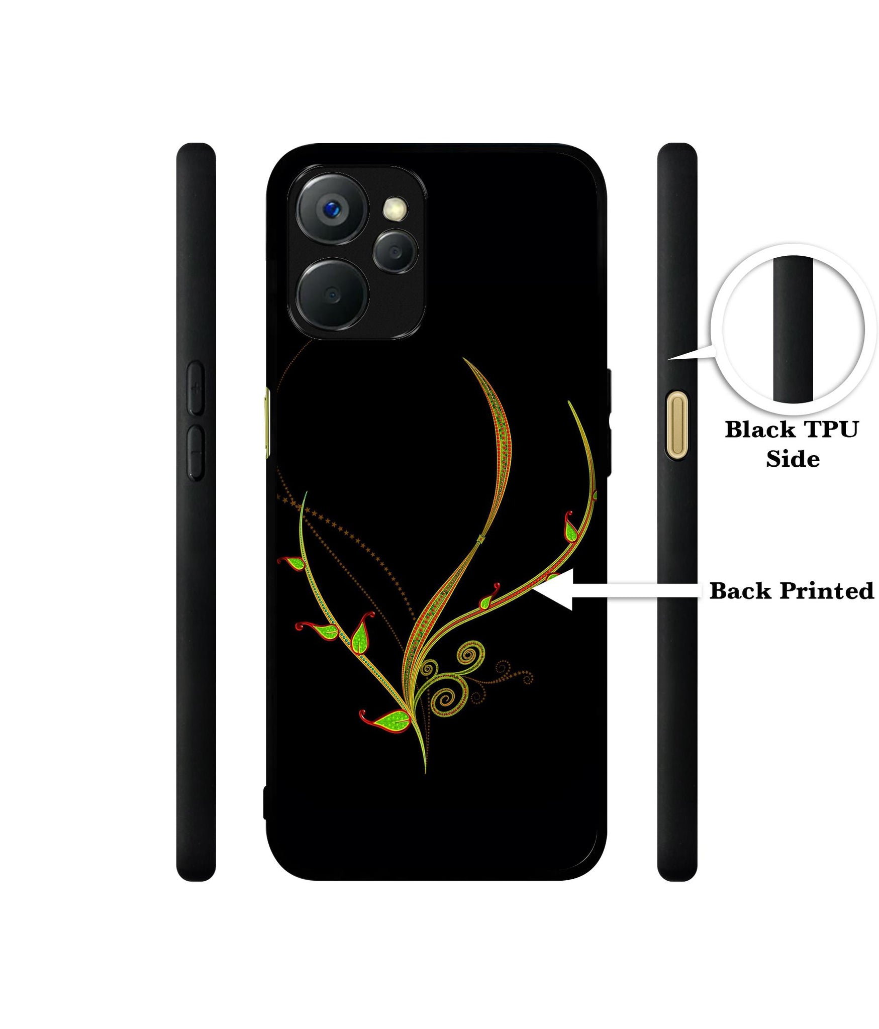 Yellow Pattern Design Designer 2D Printed Back Case Cover for Realme 9i 5G