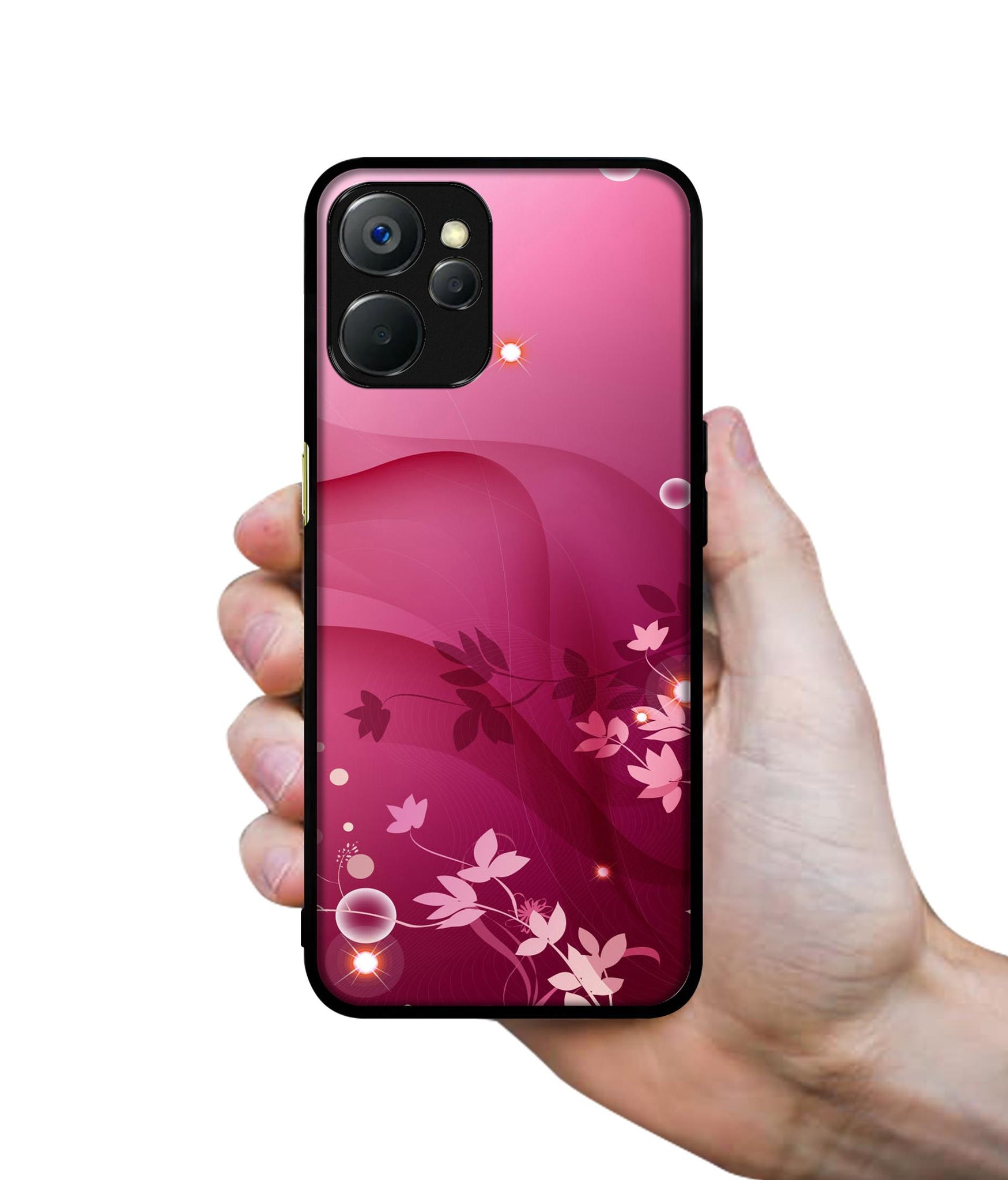 Pink Abstract Design Designer 2D Printed Back Case Cover for Realme 9i 5G