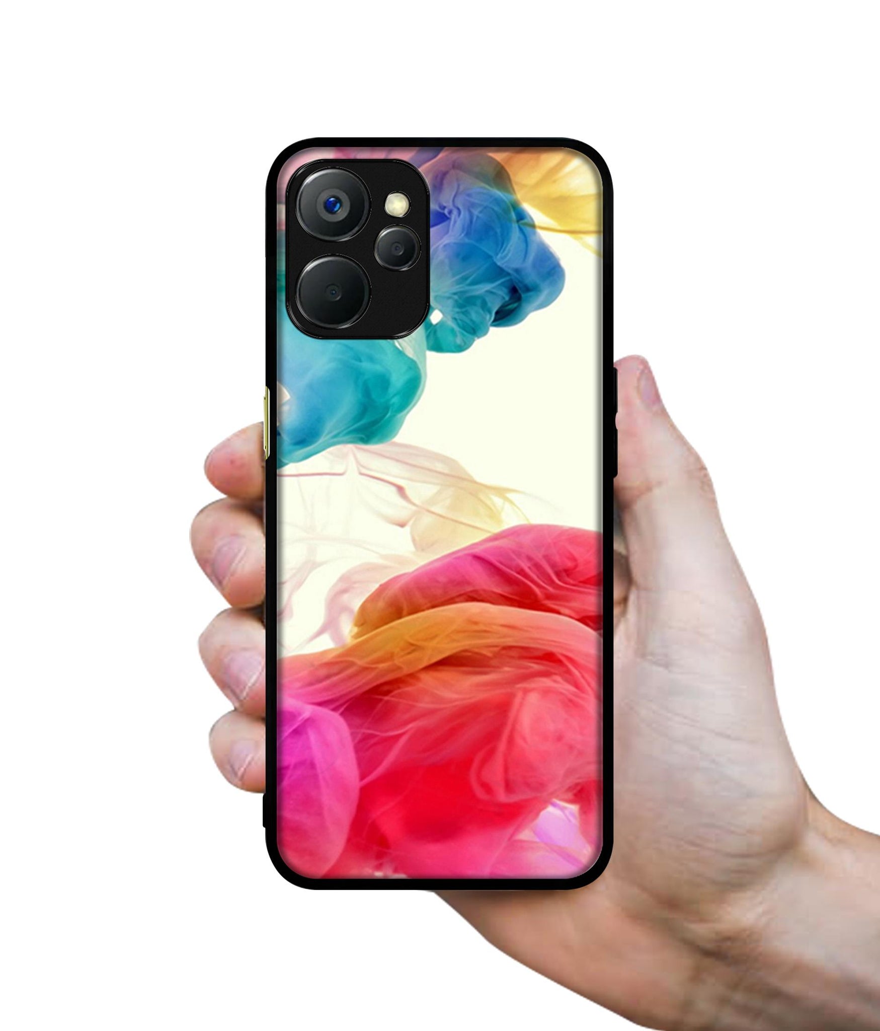 Colored Smoke Design Designer 2D Printed Back Case Cover for Realme 9i 5G