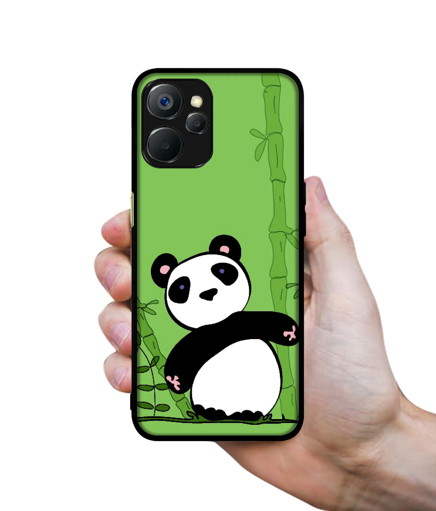 Panda with Bamboo Design Designer 2D Printed Back Case Cover for Realme 9i 5G
