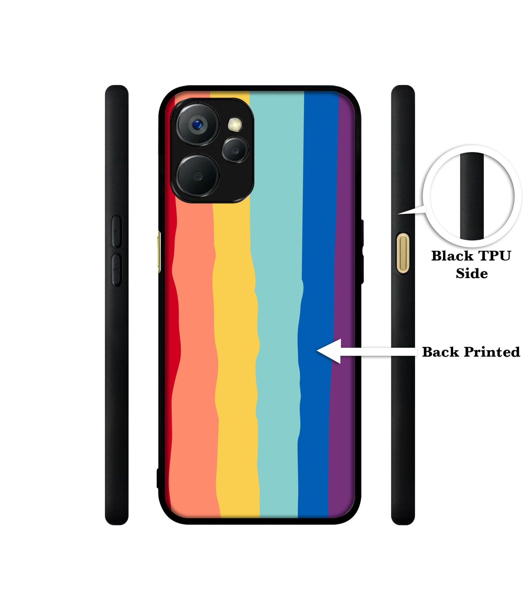 Rainbow Design Designer 2D Printed Back Case Cover for Realme 9i 5G