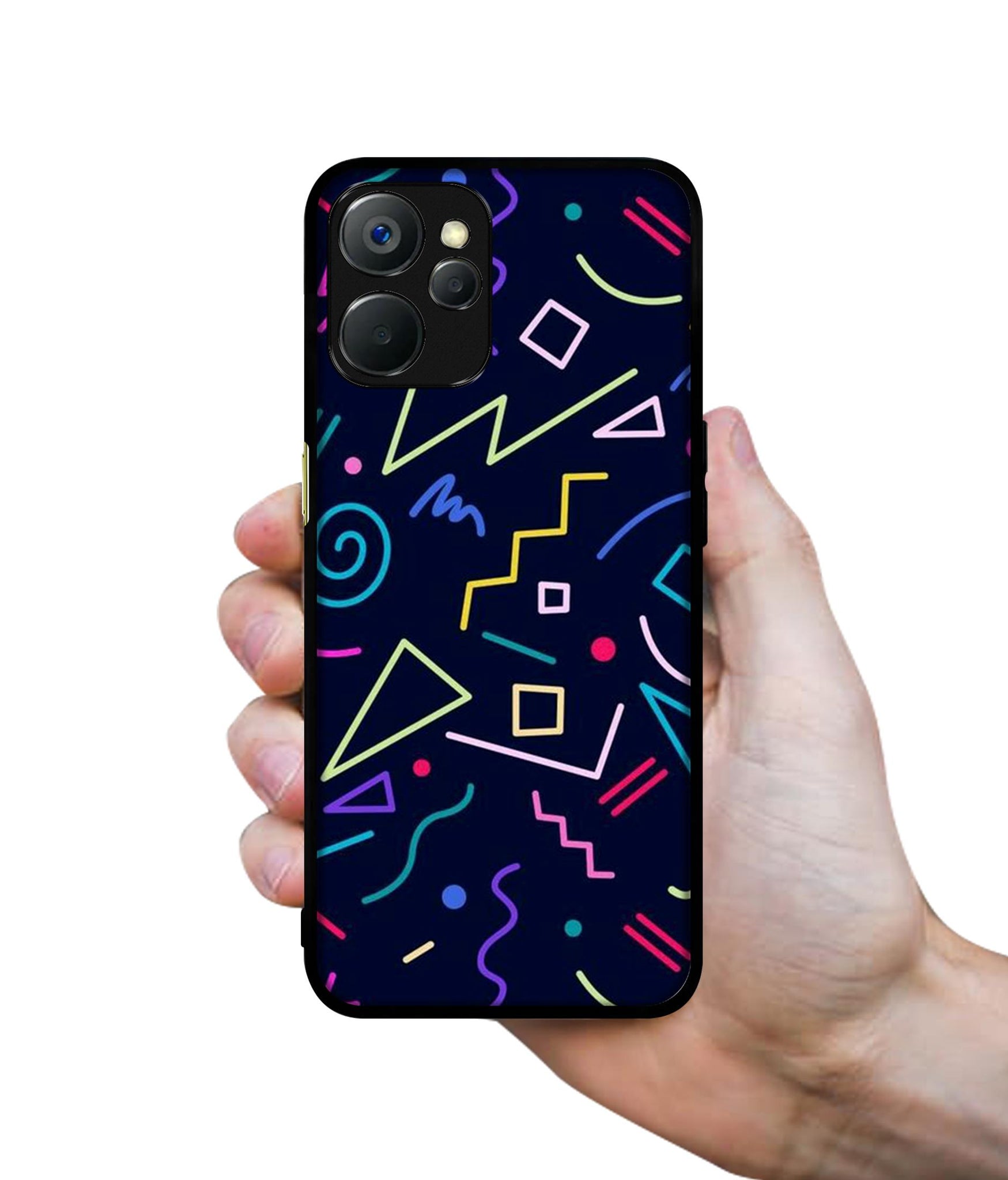 Retro Abstract Design Designer 2D Printed Back Case Cover for Realme 9i 5G