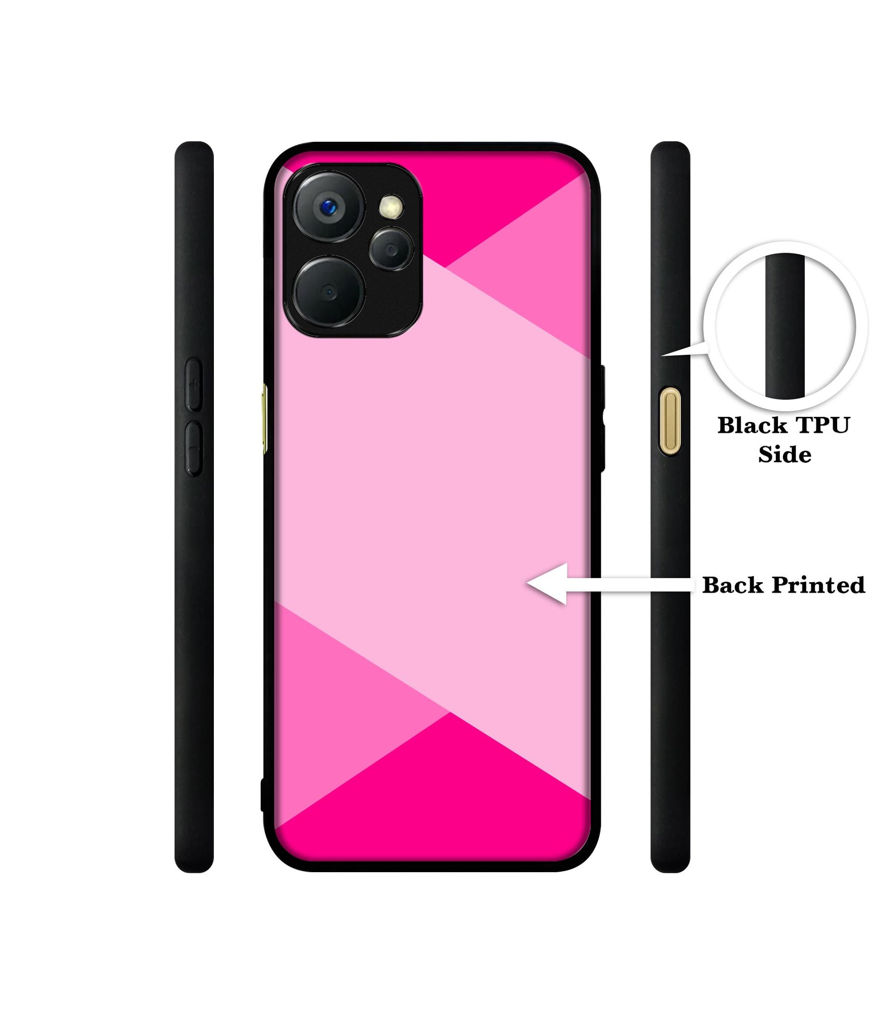 Pink Cross Vector Design Designer 2D Printed Back Case Cover for Realme 9i 5G