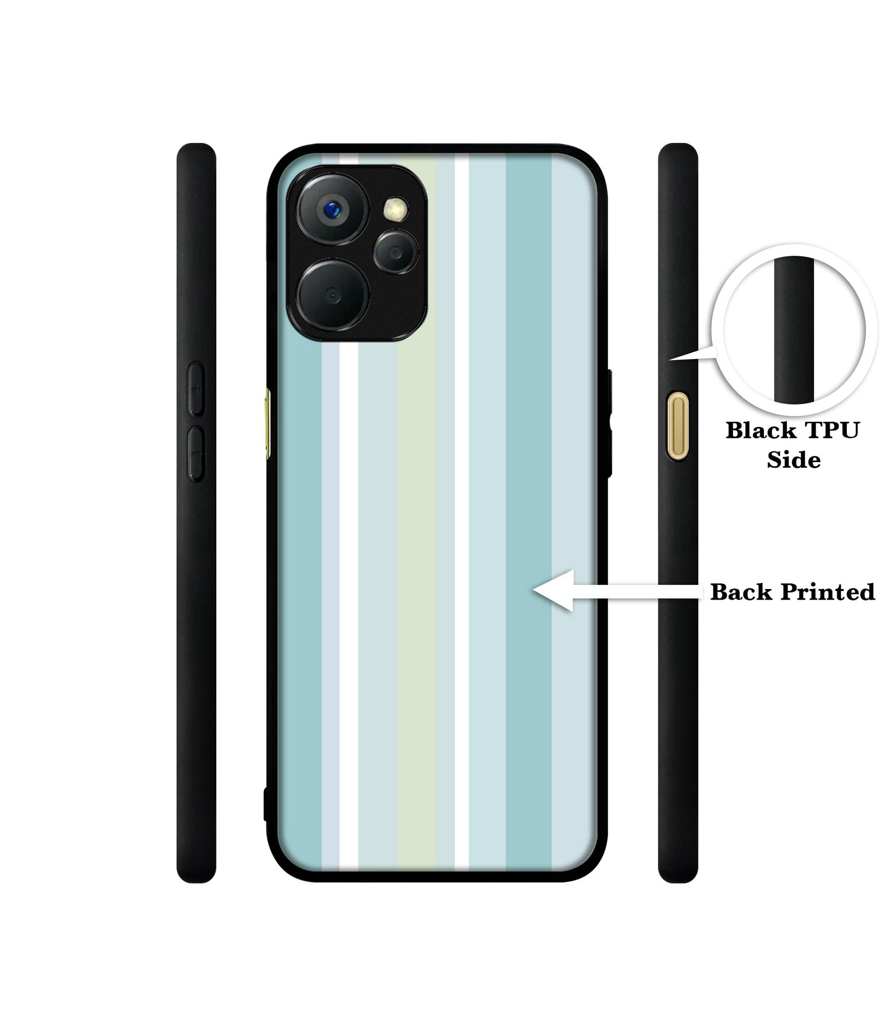 Light Green Stripes Design Designer 2D Printed Back Case Cover for Realme 9i 5G