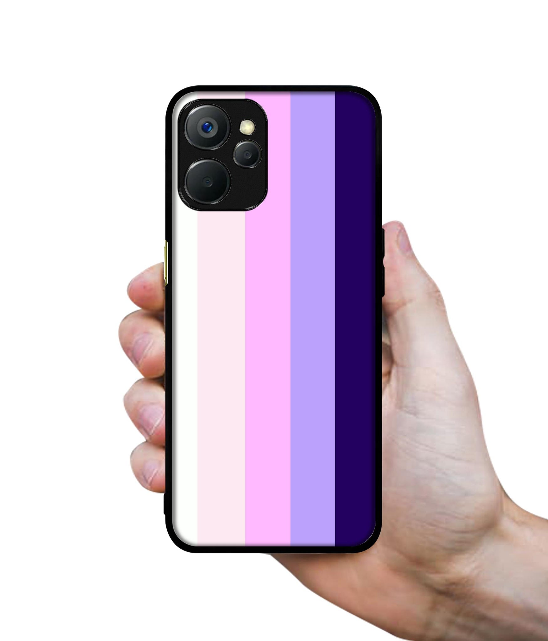 Pink and Purple Lines Design Designer 2D Printed Back Case Cover for Realme 9i 5G