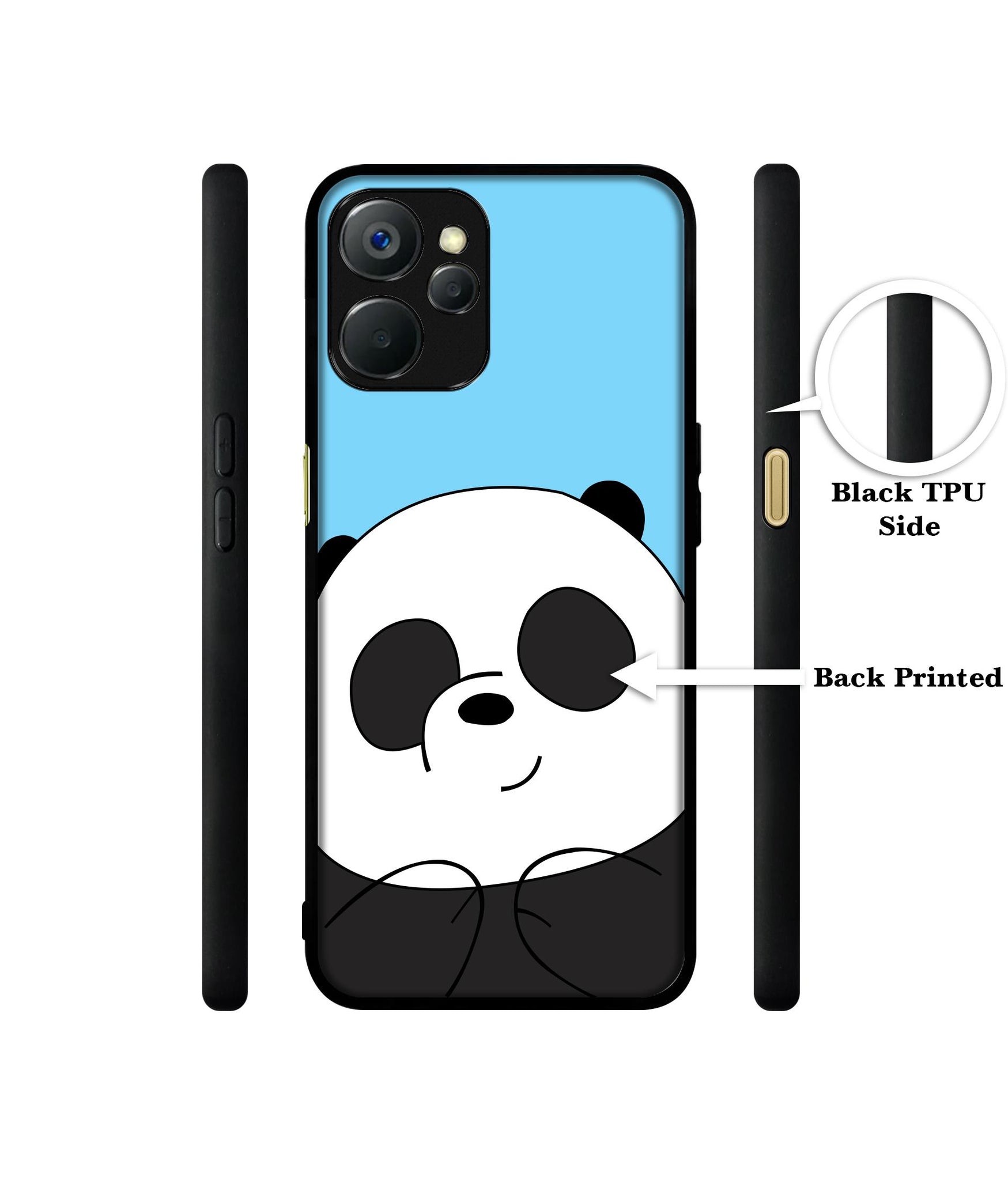 Cute Panda Design Designer 2D Printed Back Case Cover for Realme 9i 5G