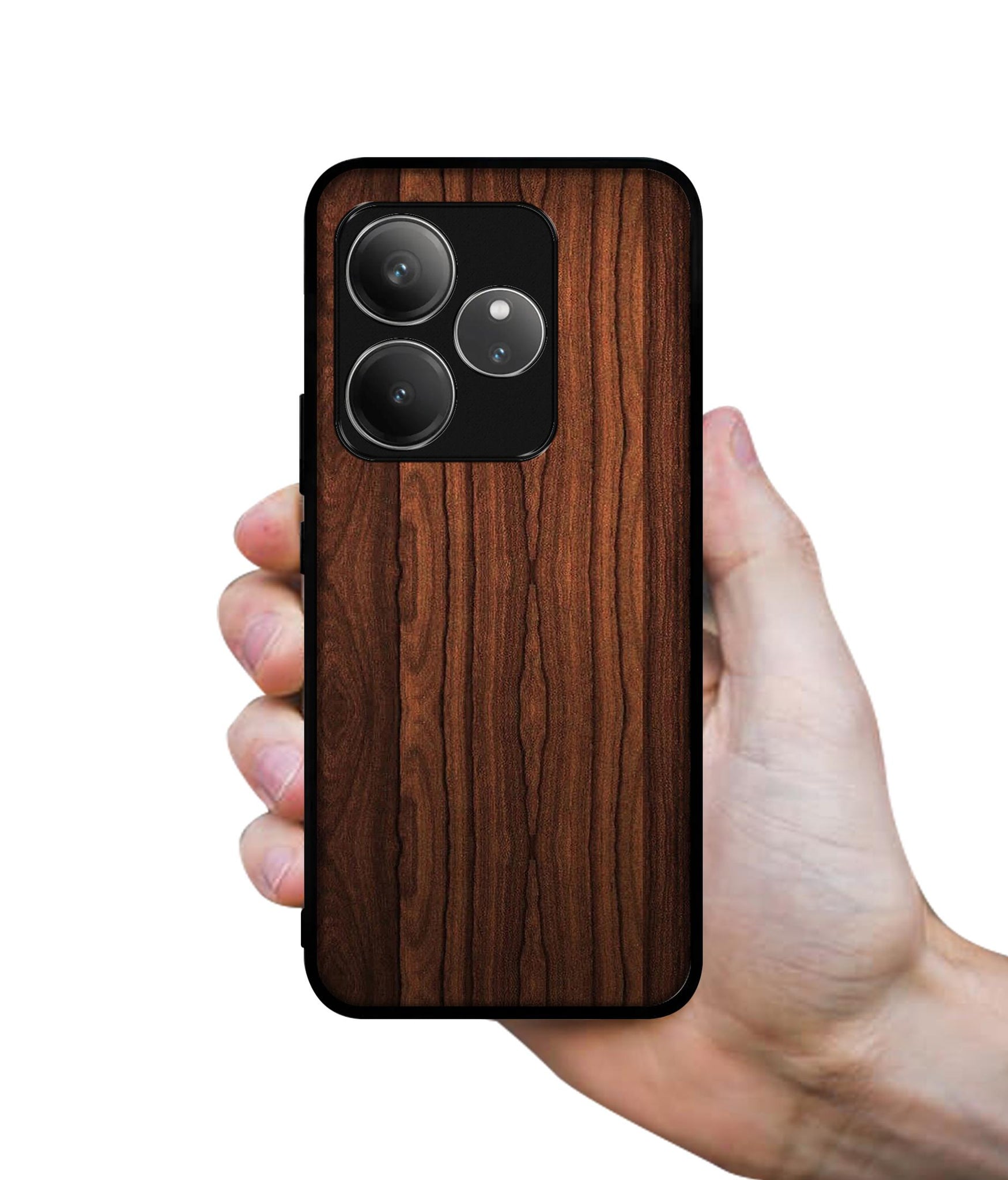 Brown Wooden Texture Design Designer 2D Printed Back Case Cover for Realme GT 6 5G / GT 6T 5G