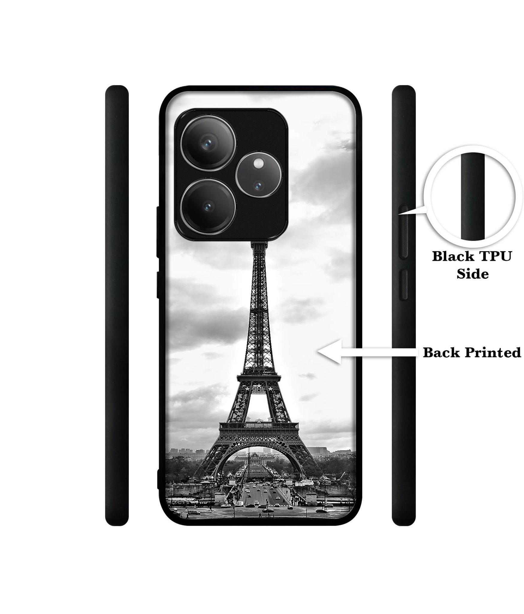 Eiffel Tower Design Designer 2D Printed Back Case Cover for Realme GT 6 5G / GT 6T 5G