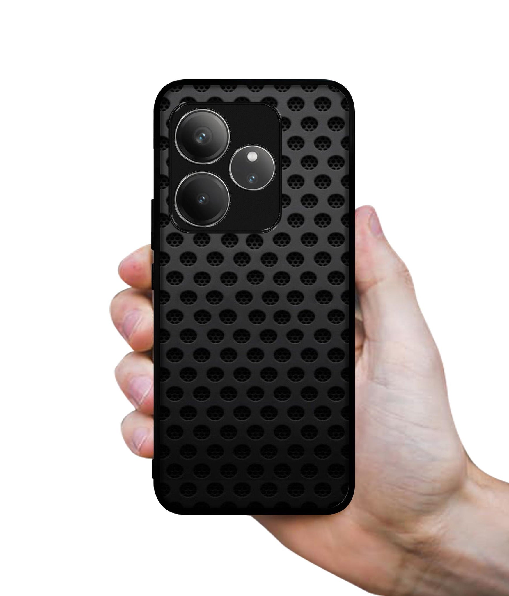 Black Circle Design Designer 2D Printed Back Case Cover for Realme GT 6 5G / GT 6T 5G