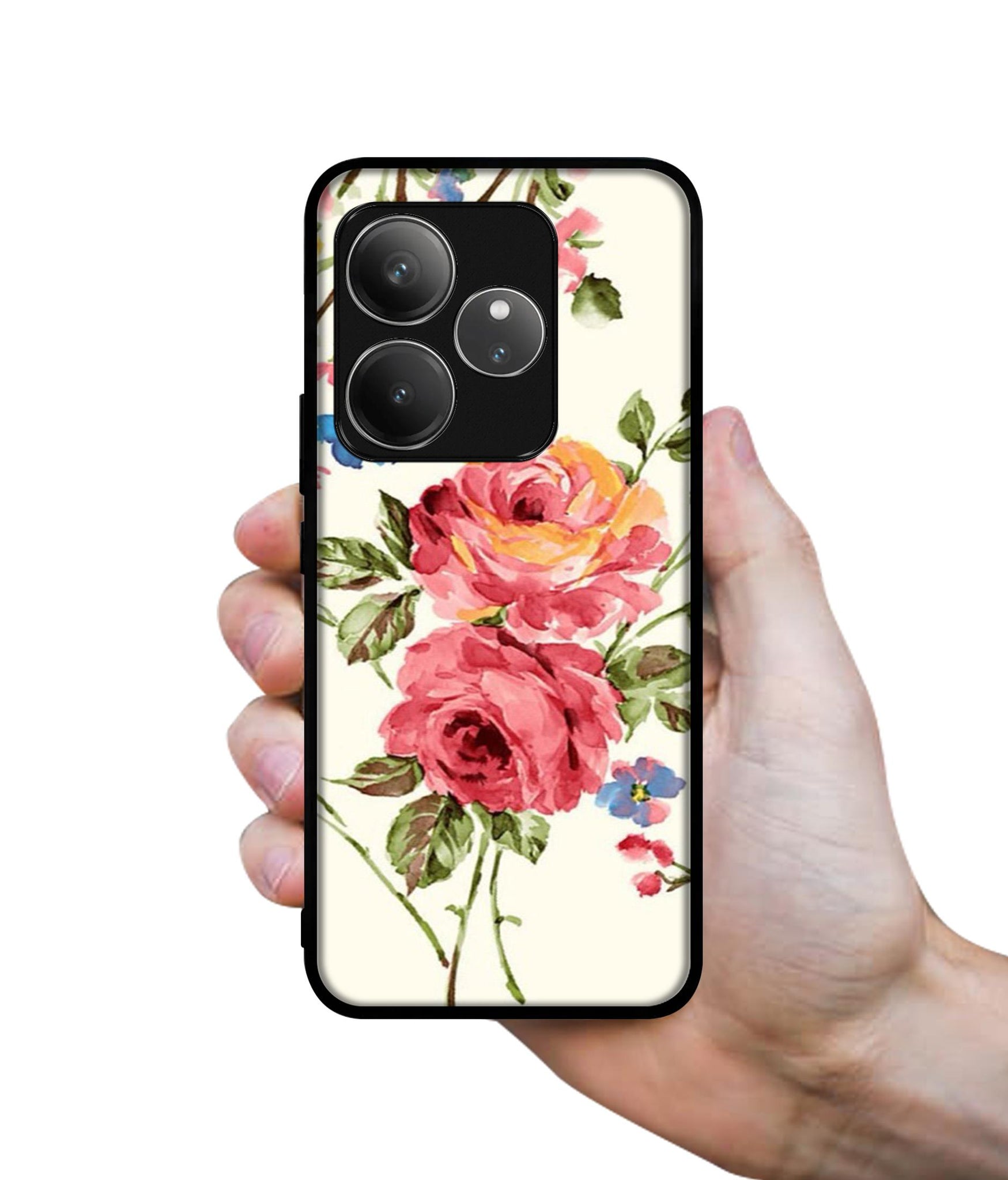 Vintage Painting Flower Design Designer 2D Printed Back Case Cover for Realme GT 6 5G / GT 6T 5G