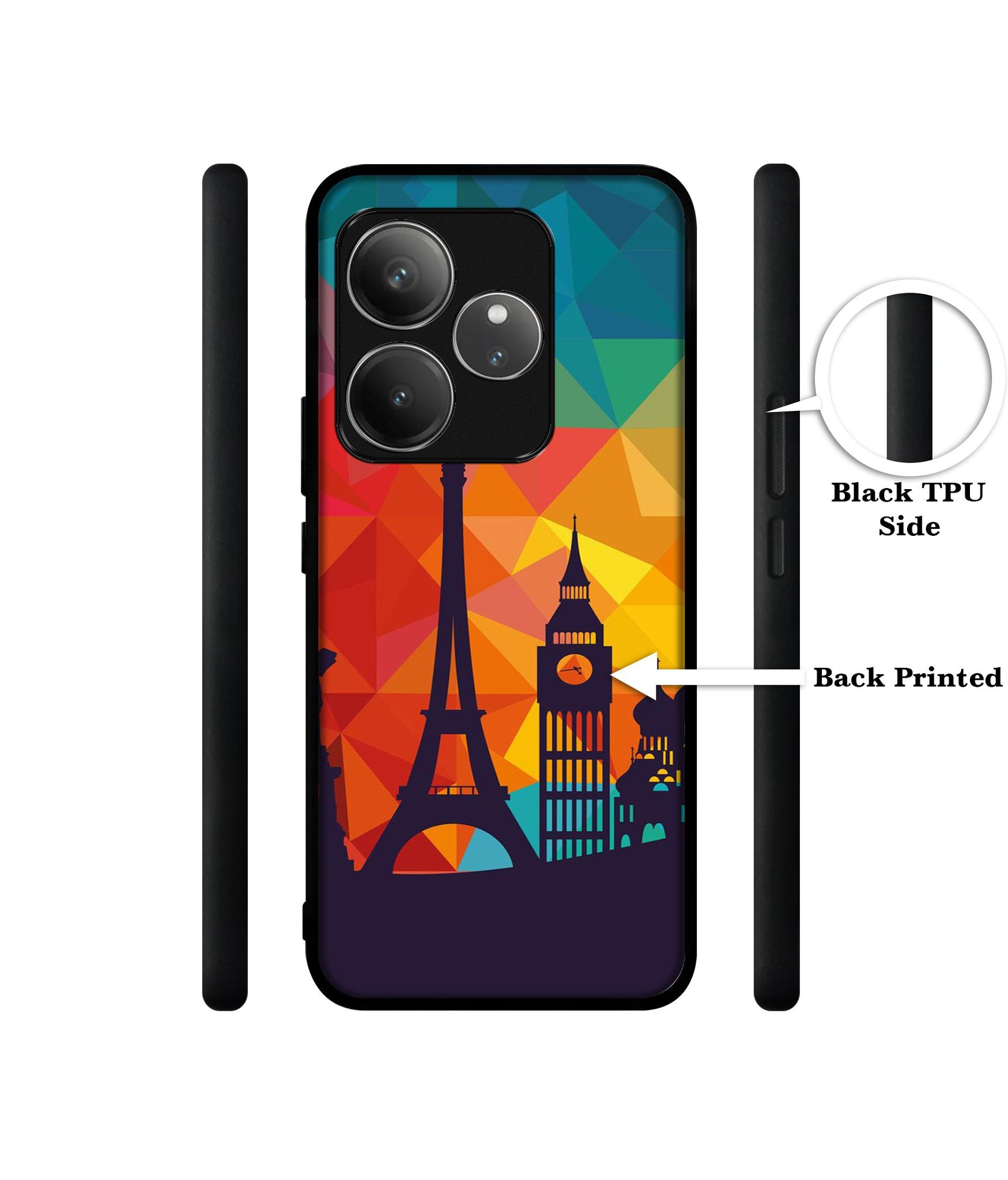 Colored Paris Design Designer 2D Printed Back Case Cover for Realme GT 6 5G / GT 6T 5G