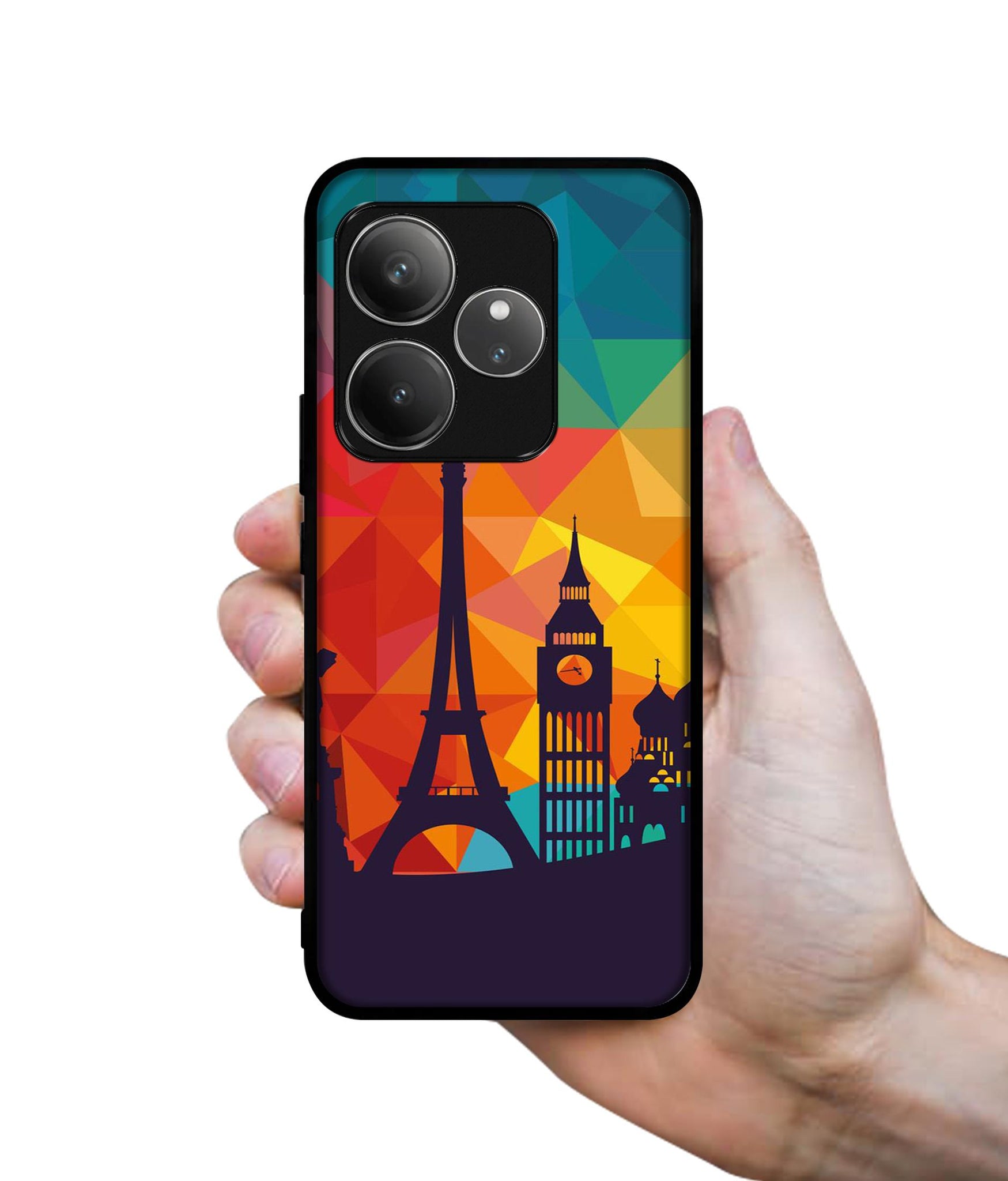 Colored Paris Design Designer 2D Printed Back Case Cover for Realme GT 6 5G / GT 6T 5G
