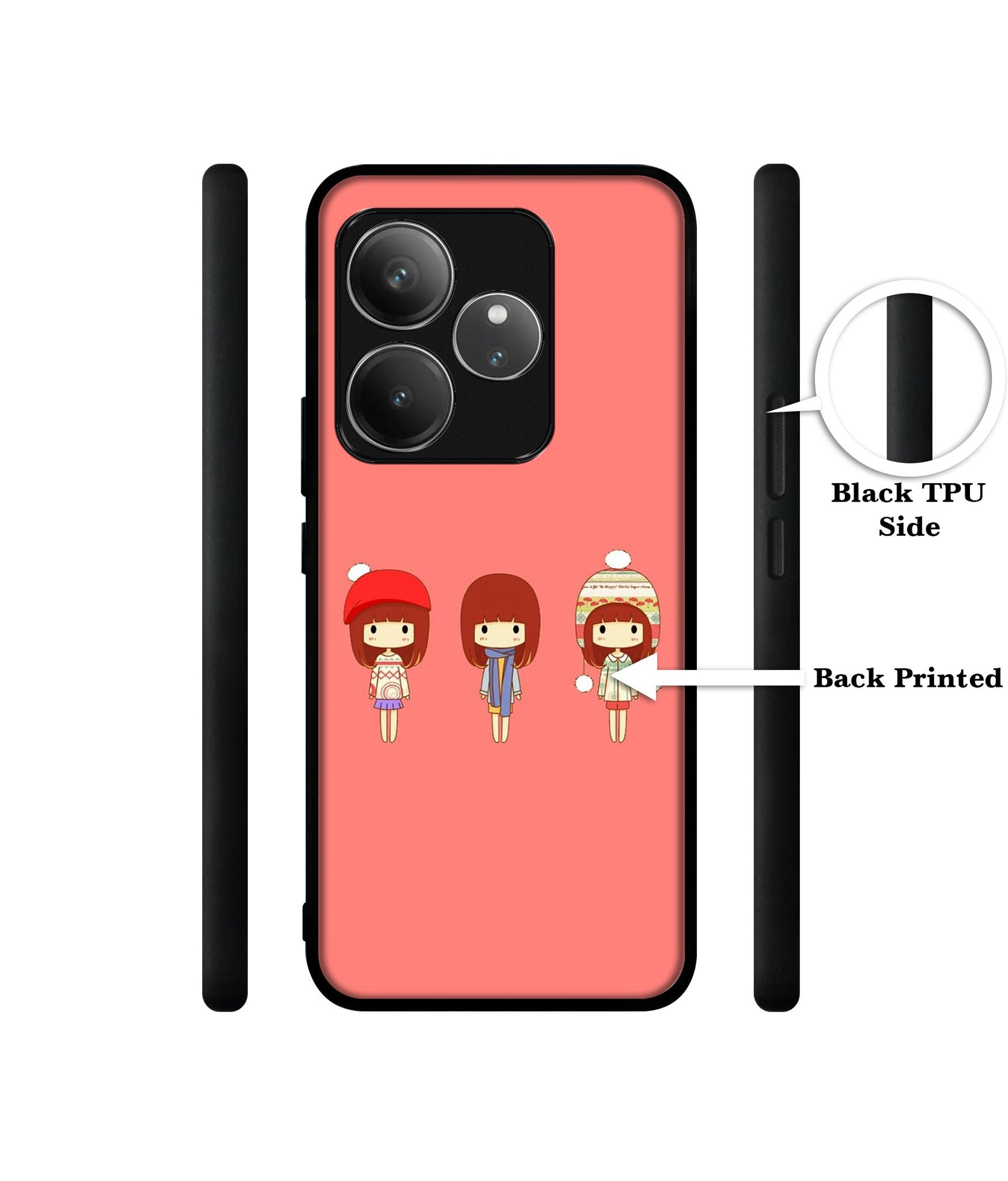 Cute Girls Design Designer 2D Printed Back Case Cover for Realme GT 6 5G / GT 6T 5G