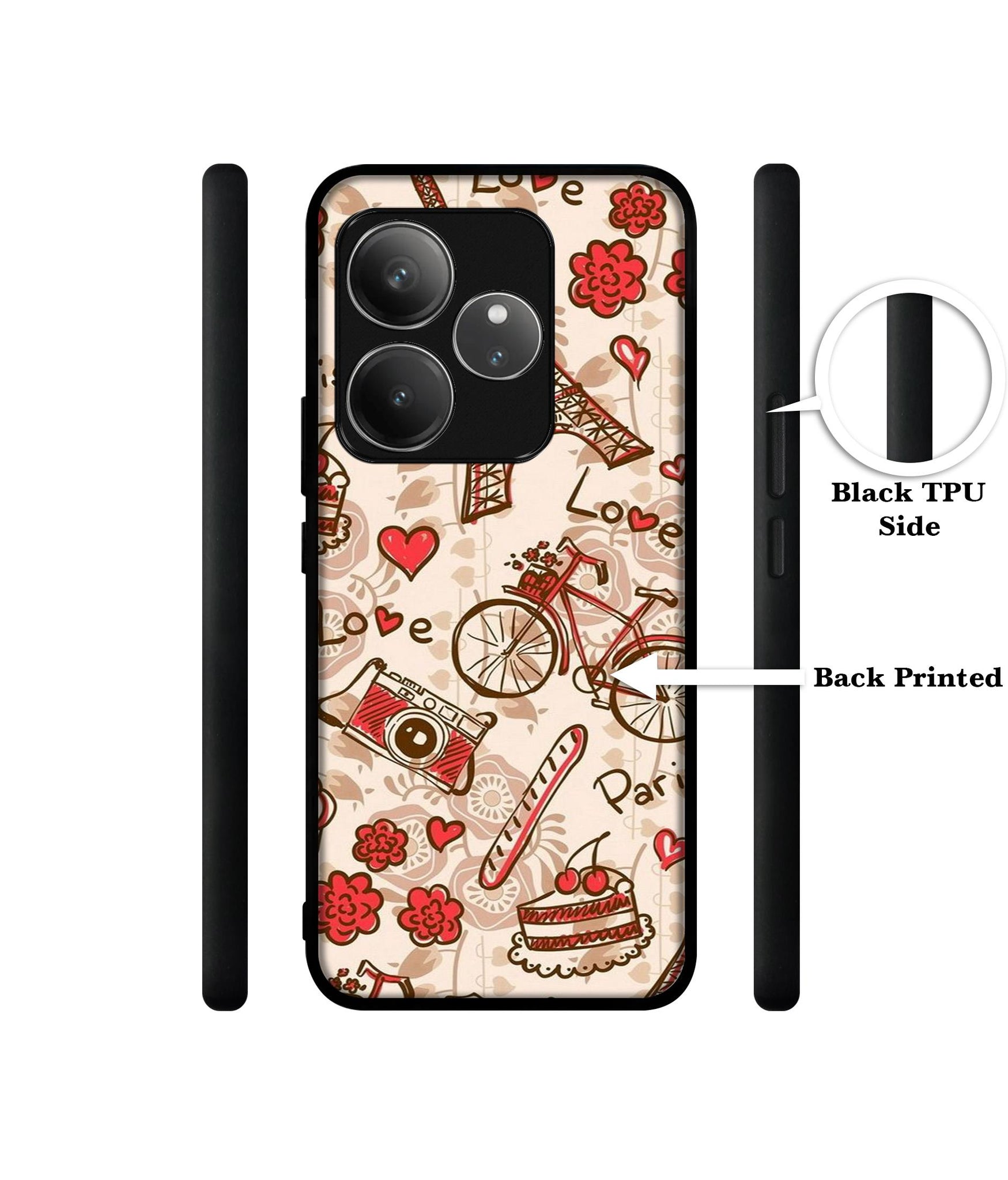 Vintage Paris Design Designer 2D Printed Back Case Cover for Realme GT 6 5G / GT 6T 5G