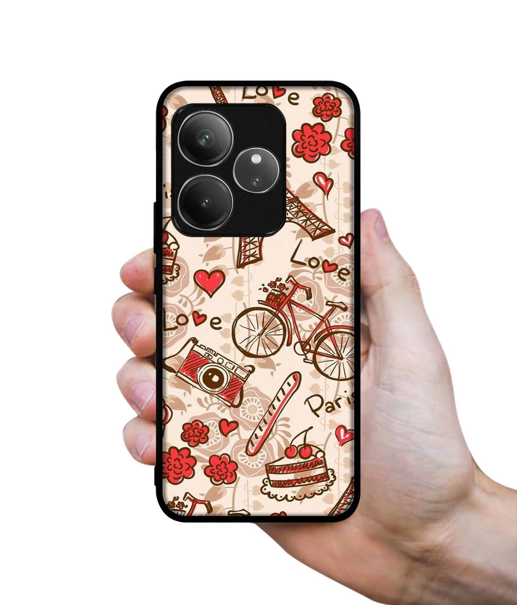 Vintage Paris Design Designer 2D Printed Back Case Cover for Realme GT 6 5G / GT 6T 5G