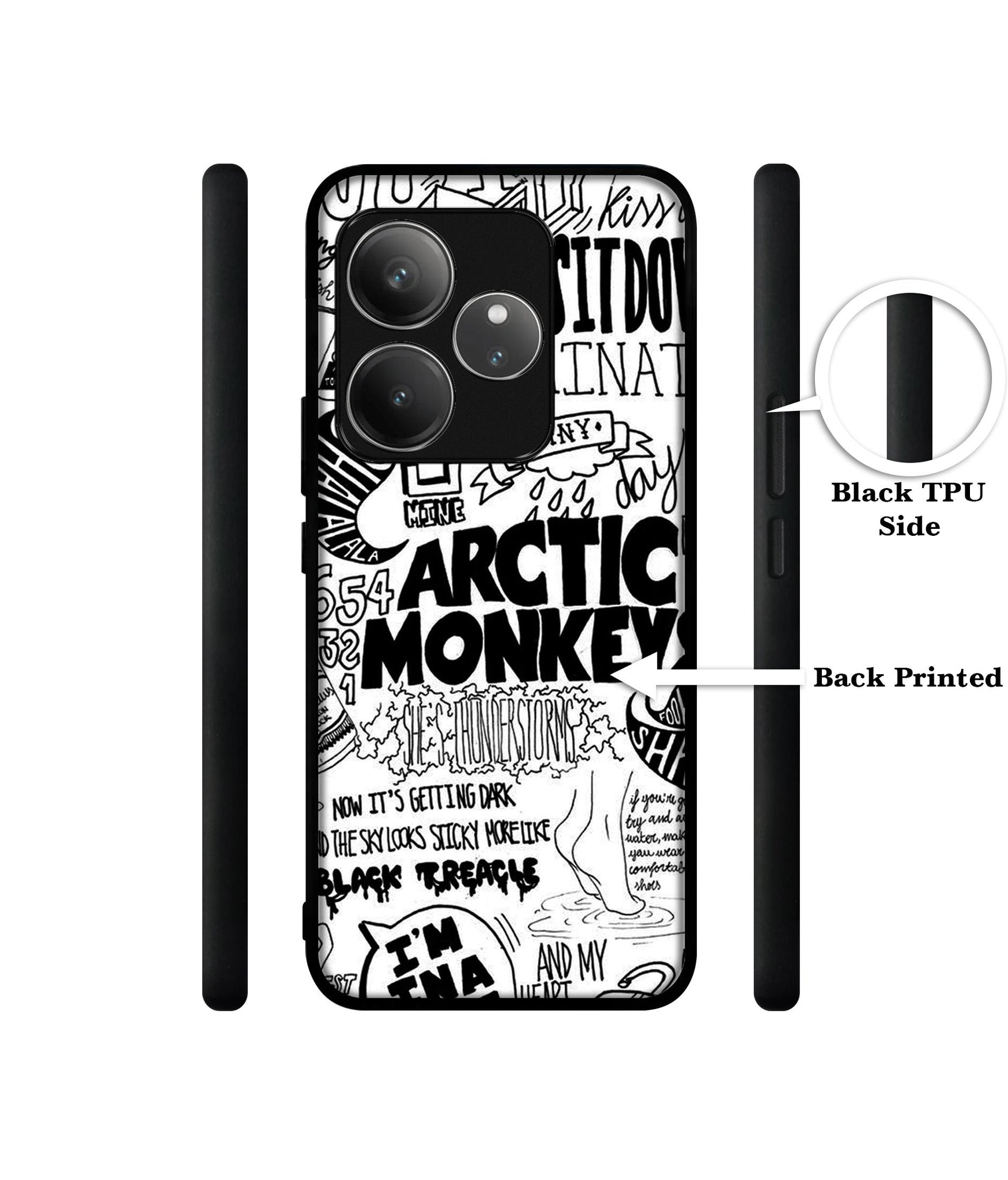 Arctic Monkeys Pattern Design Designer 2D Printed Back Case Cover for Realme GT 6 5G / GT 6T 5G
