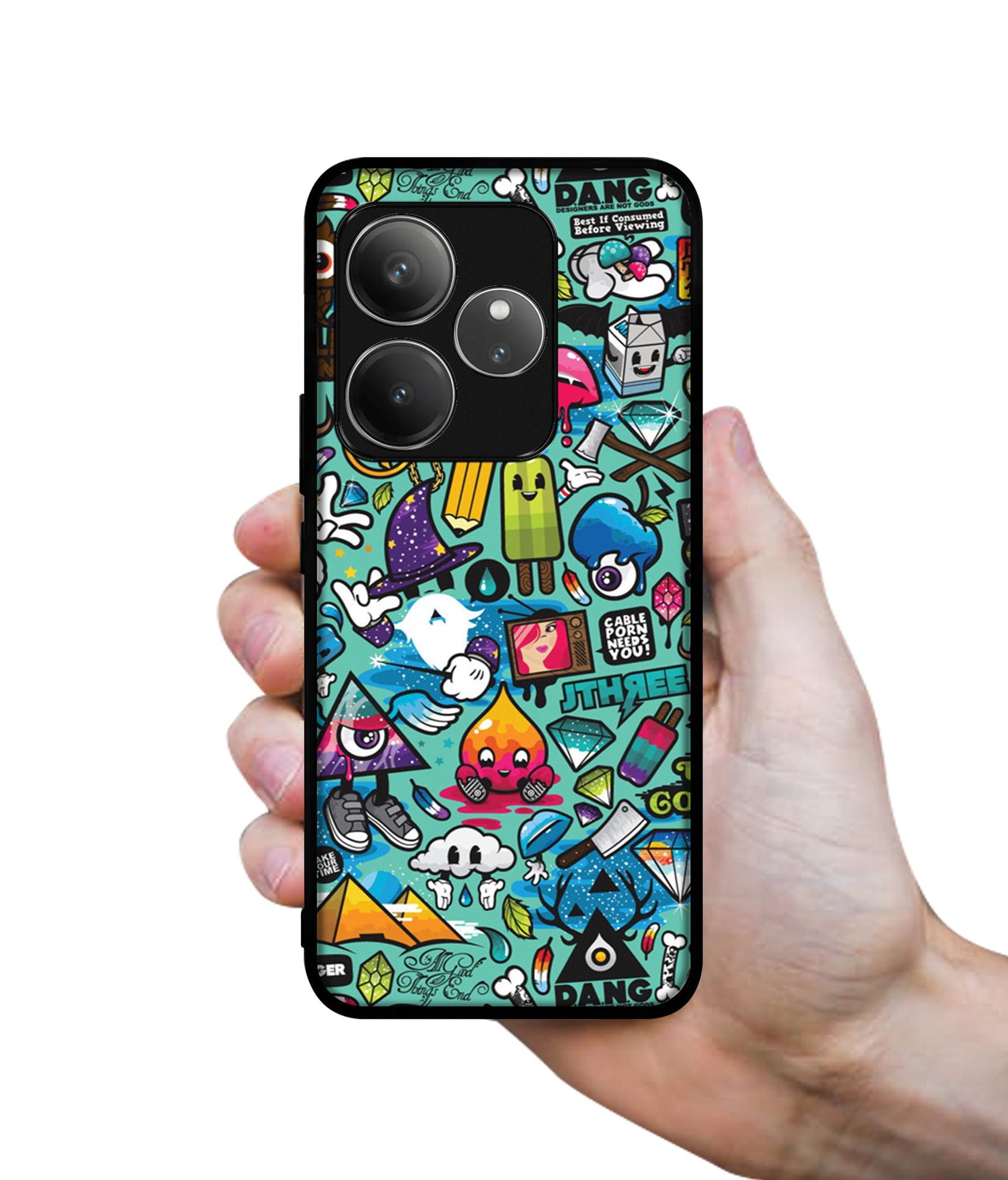 Crazy Design Designer 2D Printed Back Case Cover for Realme GT 6 5G / GT 6T 5G