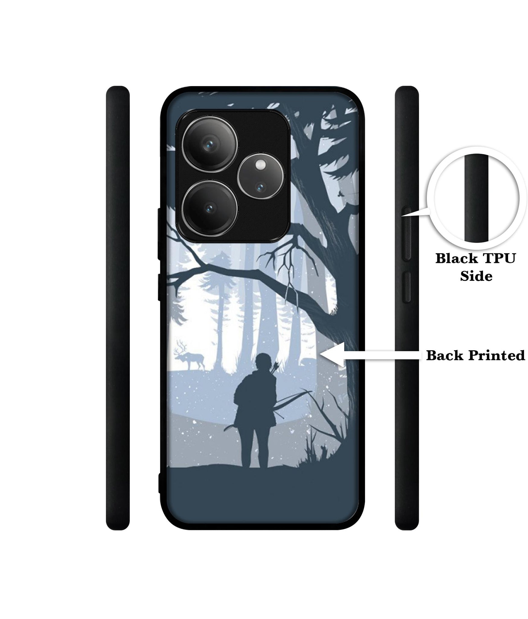 Hunter Design Designer 2D Printed Back Case Cover for Realme GT 6 5G / GT 6T 5G