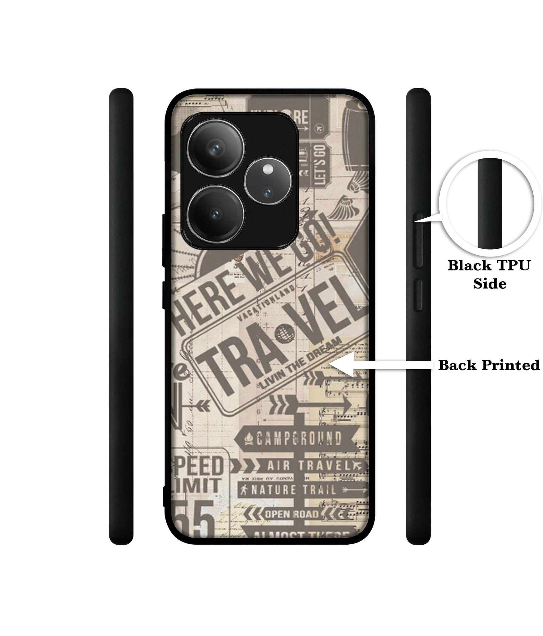 Travel Design Designer 2D Printed Back Case Cover for Realme GT 6 5G / GT 6T 5G