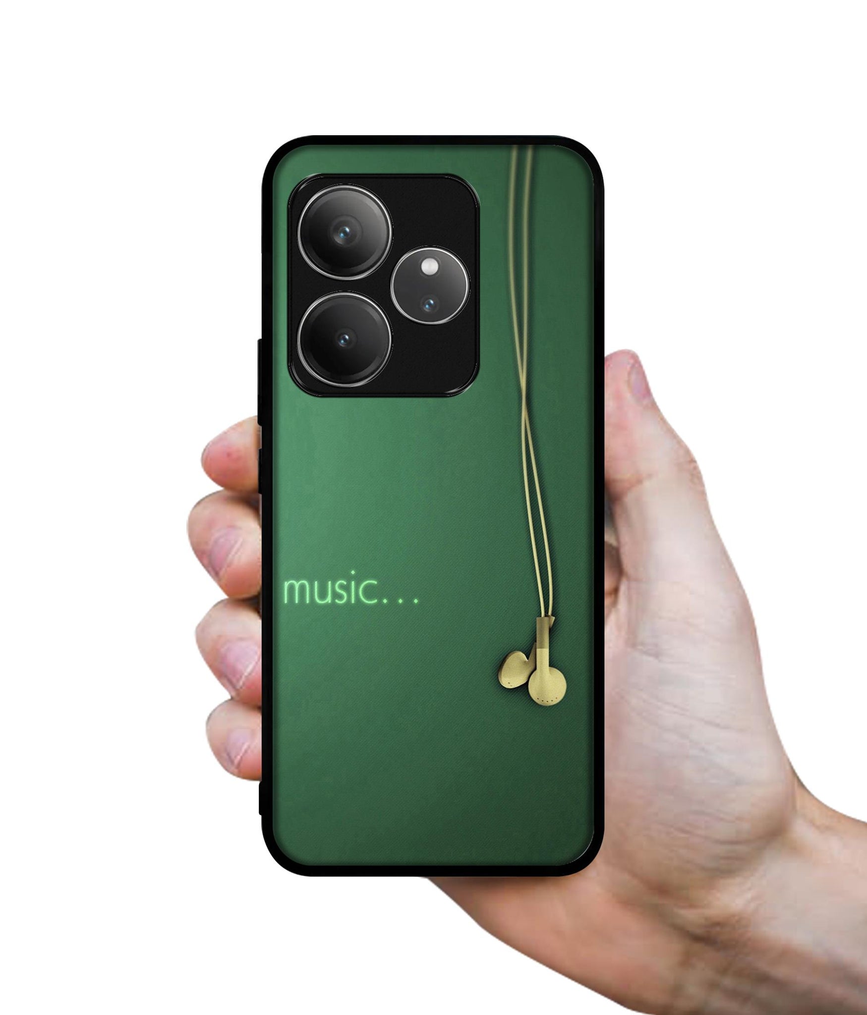 Headphone Music Design Designer 2D Printed Back Case Cover for Realme GT 6 5G / GT 6T 5G