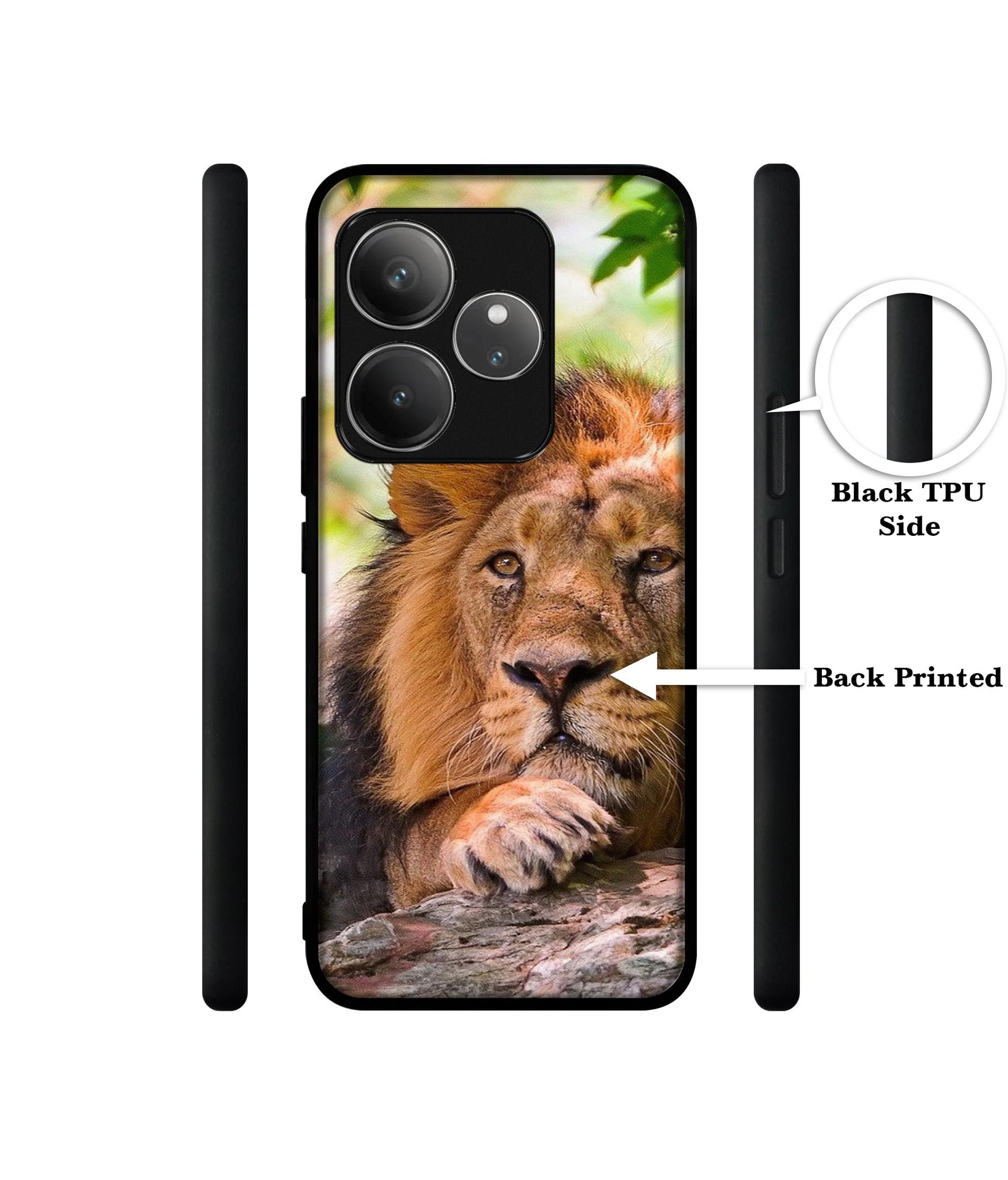 Tiger Pattern Print Design Designer 2D Printed Back Case Cover for Realme GT 6 5G / GT 6T 5G