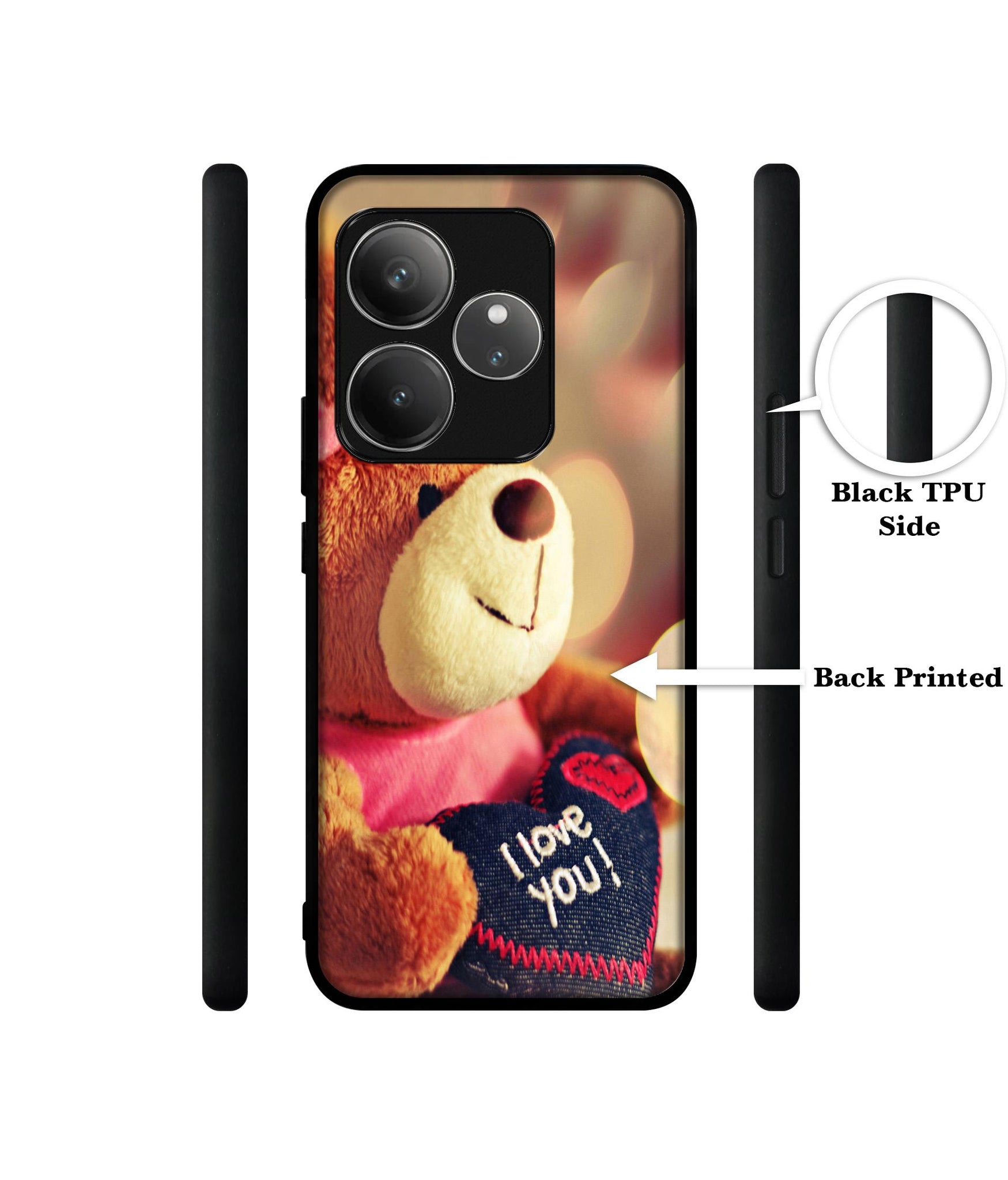 Teddy Bear Design Designer 2D Printed Back Case Cover for Realme GT 6 5G / GT 6T 5G