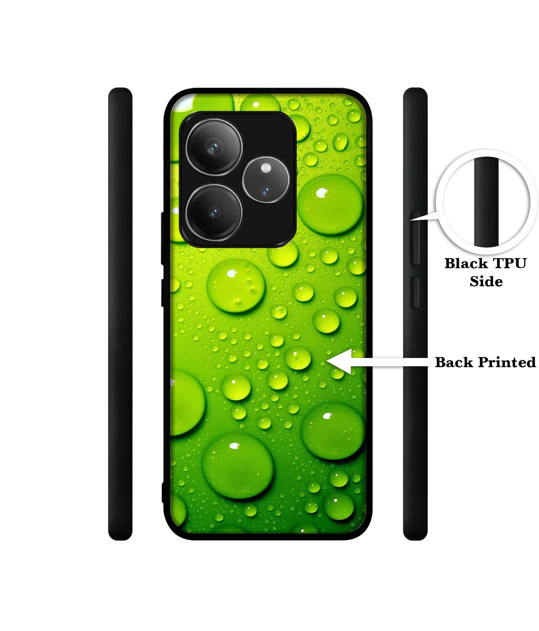 Green Bubbles Design Designer 2D Printed Back Case Cover for Realme GT 6 5G / GT 6T 5G