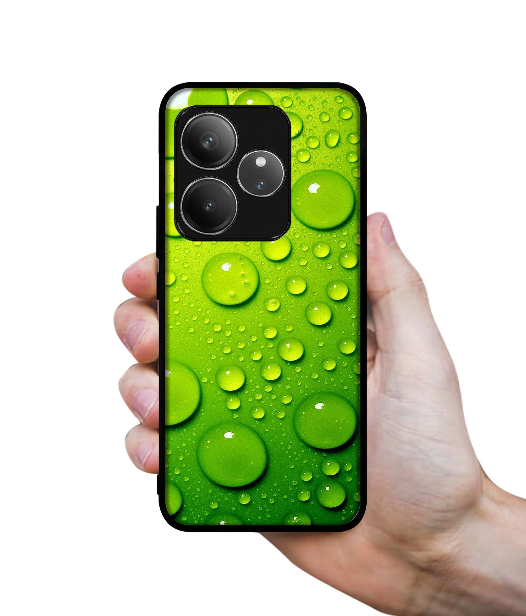 Green Bubbles Design Designer 2D Printed Back Case Cover for Realme GT 6 5G / GT 6T 5G