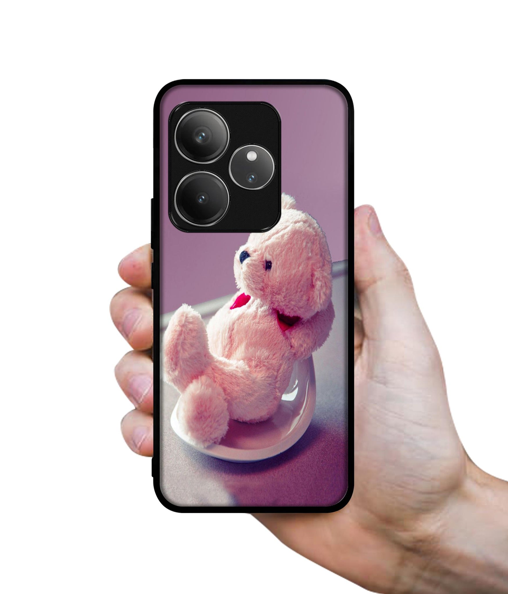 Cute Teddy Bear Design Designer 2D Printed Back Case Cover for Realme GT 6 5G / GT 6T 5G