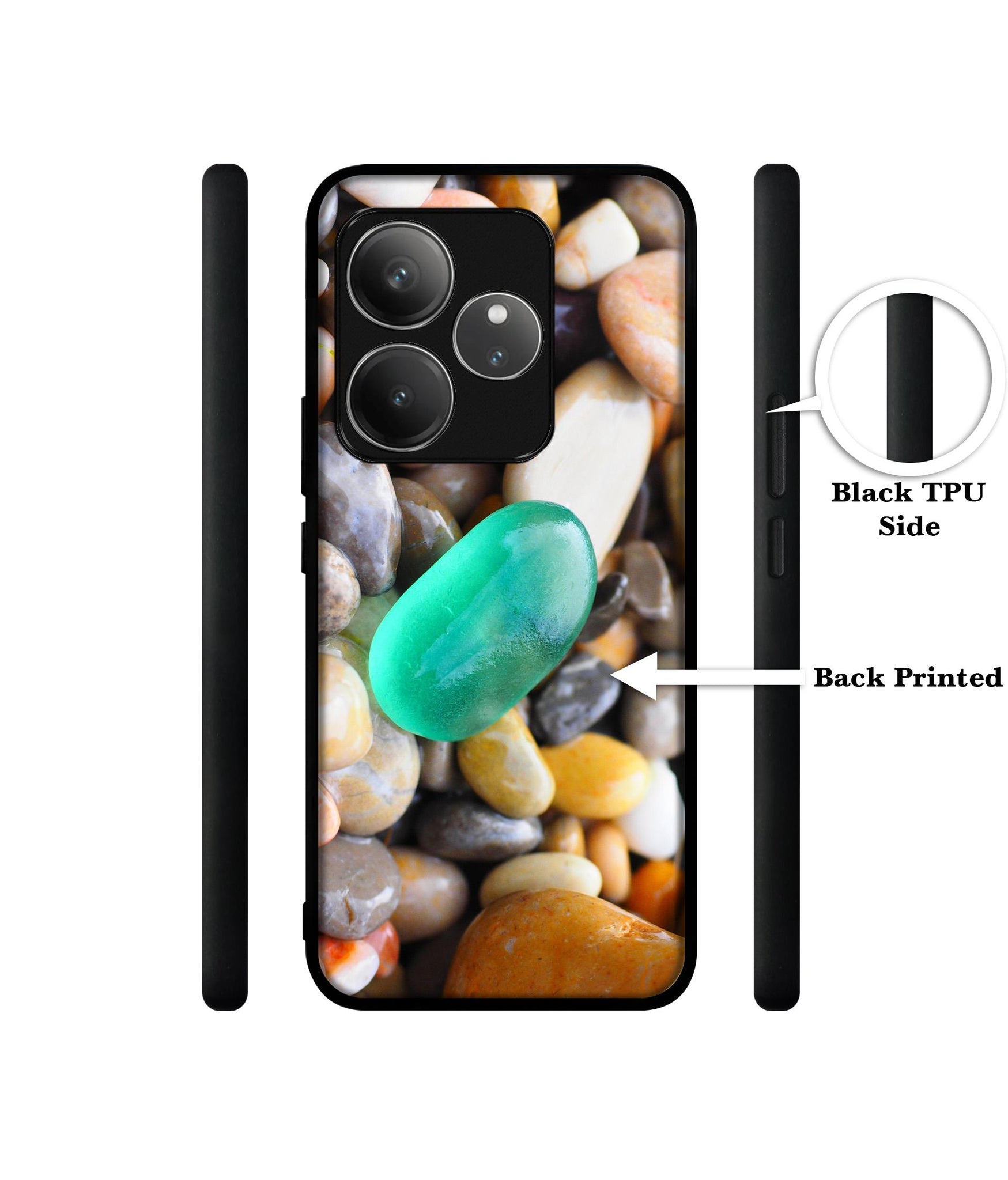 Sea Stones Design Designer 2D Printed Back Case Cover for Realme GT 6 5G / GT 6T 5G