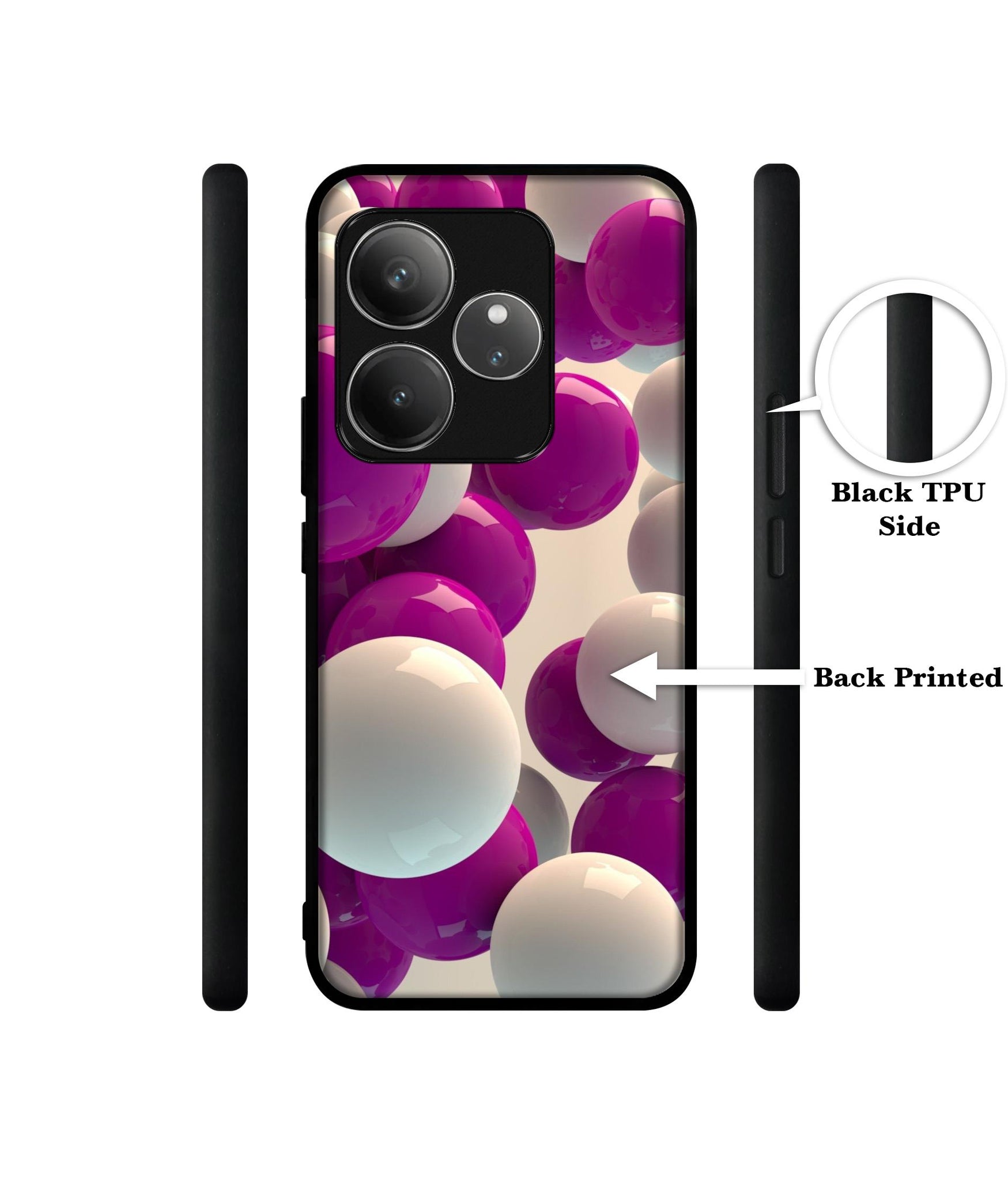 3D Balloons Design Designer 2D Printed Back Case Cover for Realme GT 6 5G / GT 6T 5G