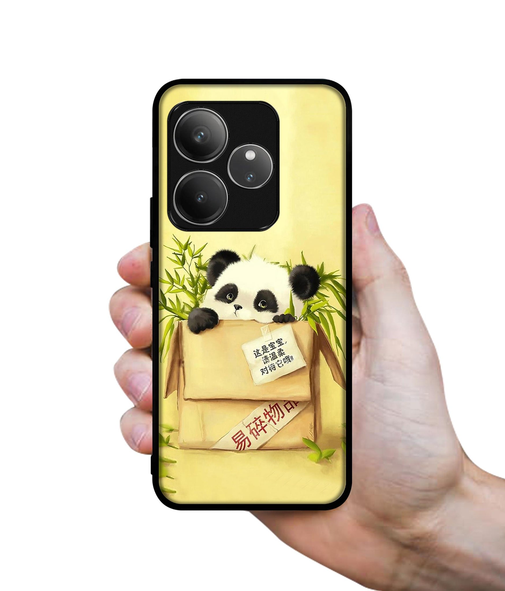 Panda In Box Design Designer 2D Printed Back Case Cover for Realme GT 6 5G / GT 6T 5G