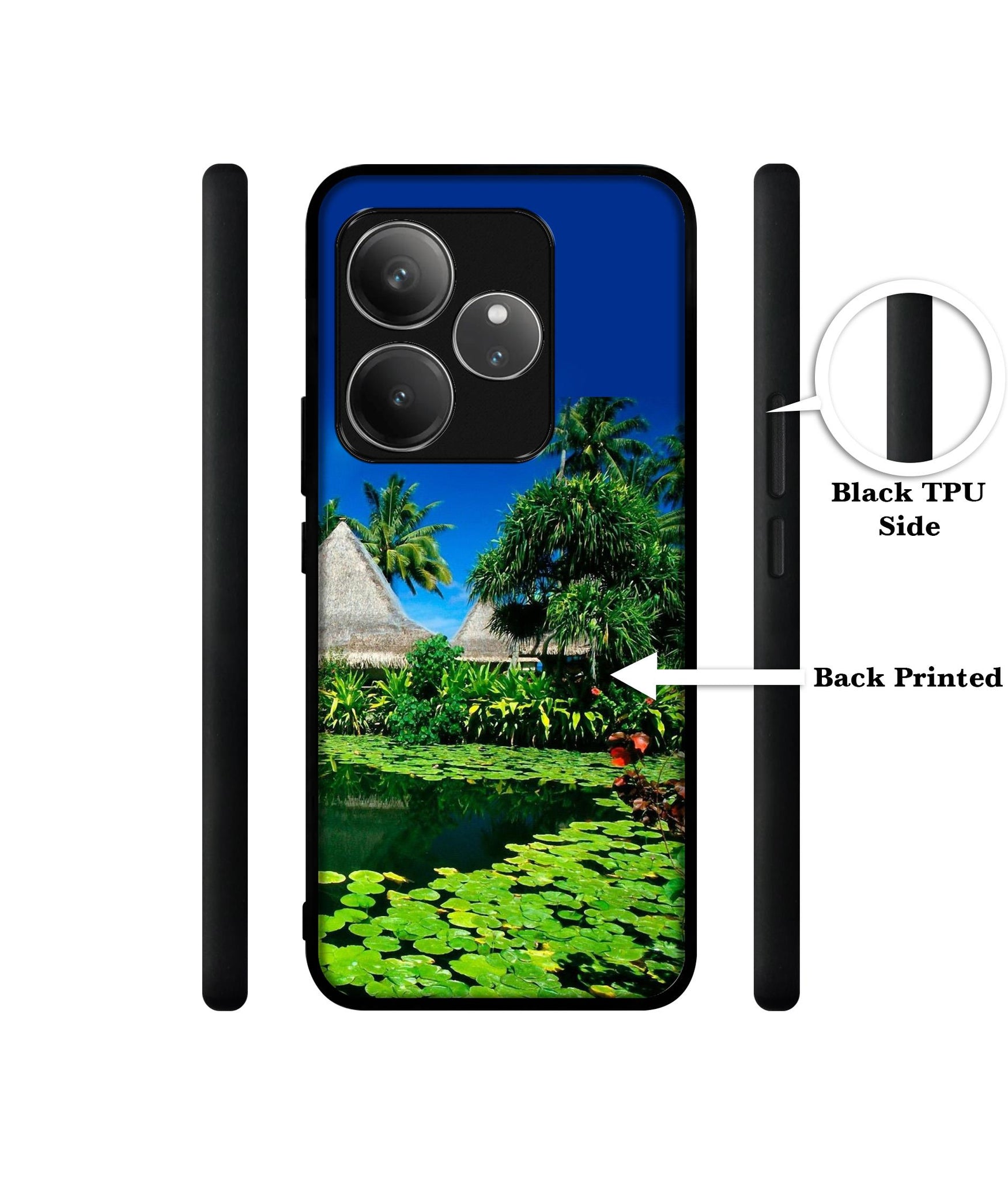 Tropics Water Design Designer 2D Printed Back Case Cover for Realme GT 6 5G / GT 6T 5G