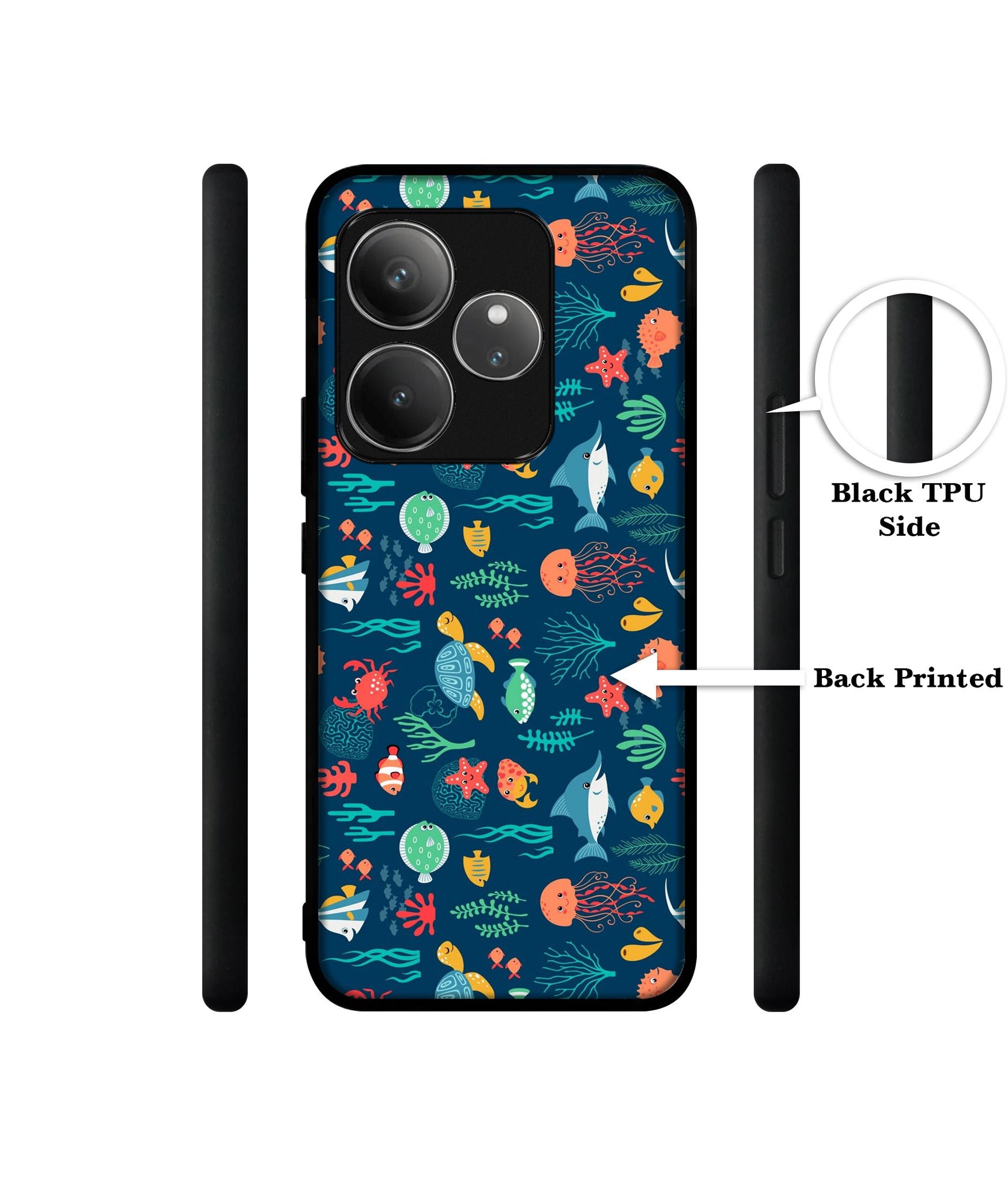 Aquarium Texture Design Designer 2D Printed Back Case Cover for Realme GT 6 5G / GT 6T 5G